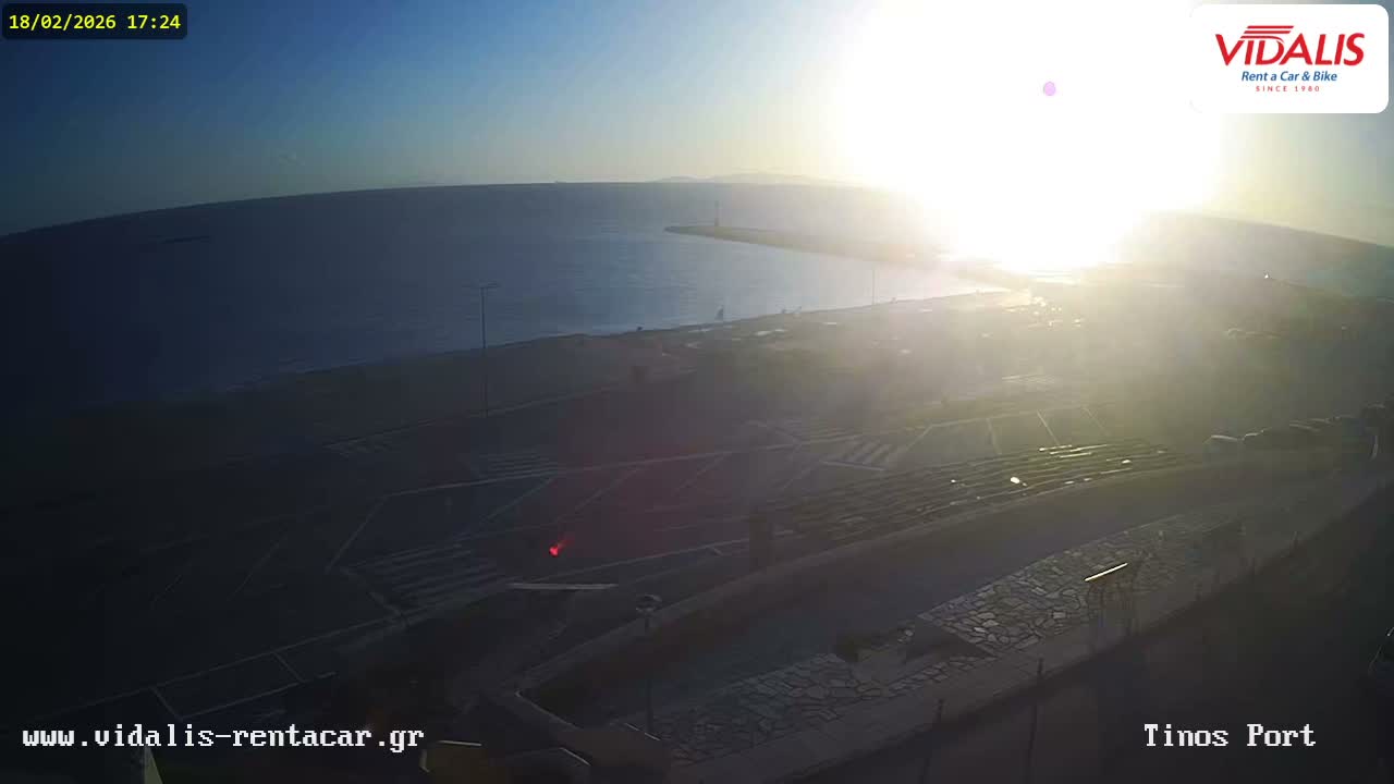 Tinos Port Live Cam - Tinos, Cyclades, South Aegean (Periféreia Notíou Aigaíou), Greece