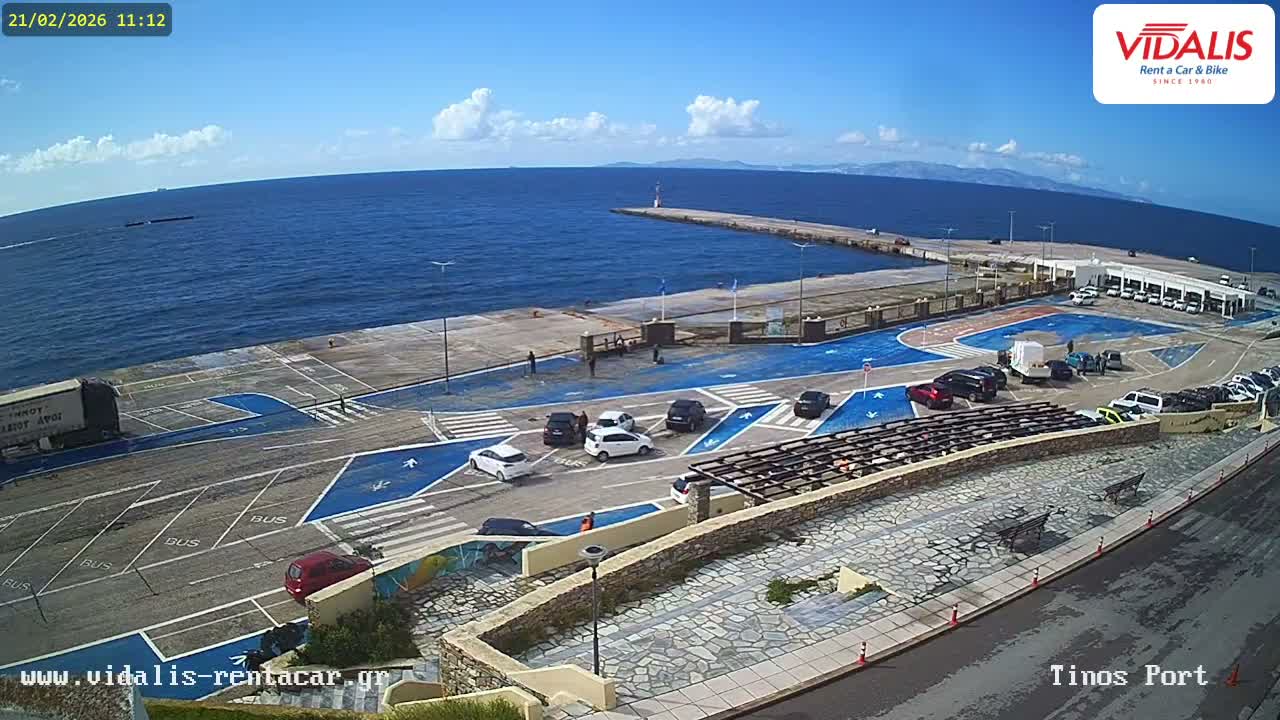 Tinos Port Live Cam - Tinos, Cyclades, South Aegean (Periféreia Notíou Aigaíou), Greece