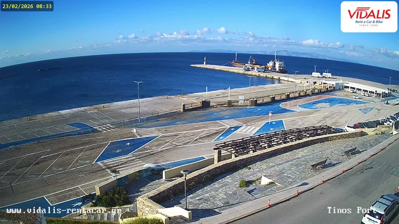 Tinos Port Live Cam - Tinos, Cyclades, South Aegean (Periféreia Notíou Aigaíou), Greece