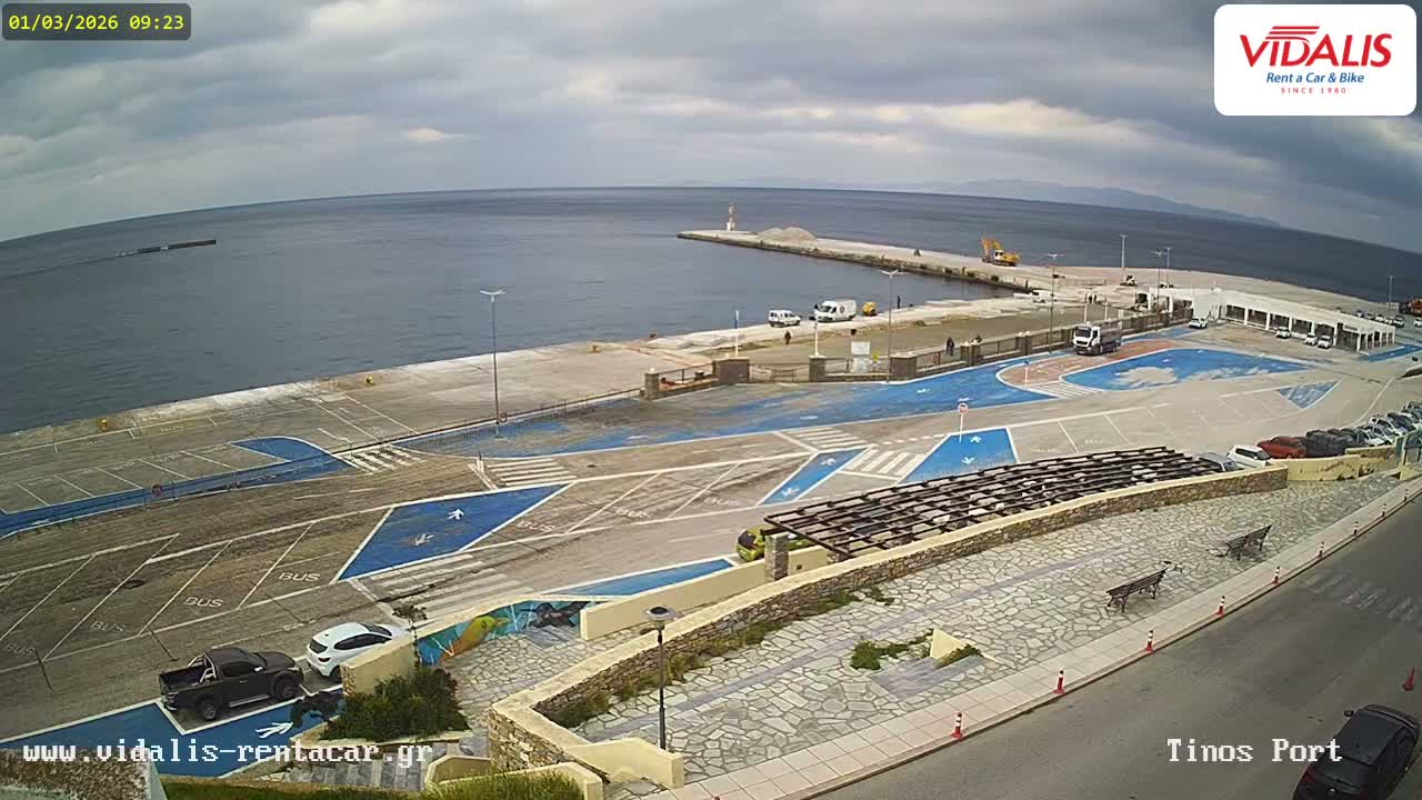 Tinos Port Live Cam - Tinos, Cyclades, South Aegean (Periféreia Notíou Aigaíou), Greece