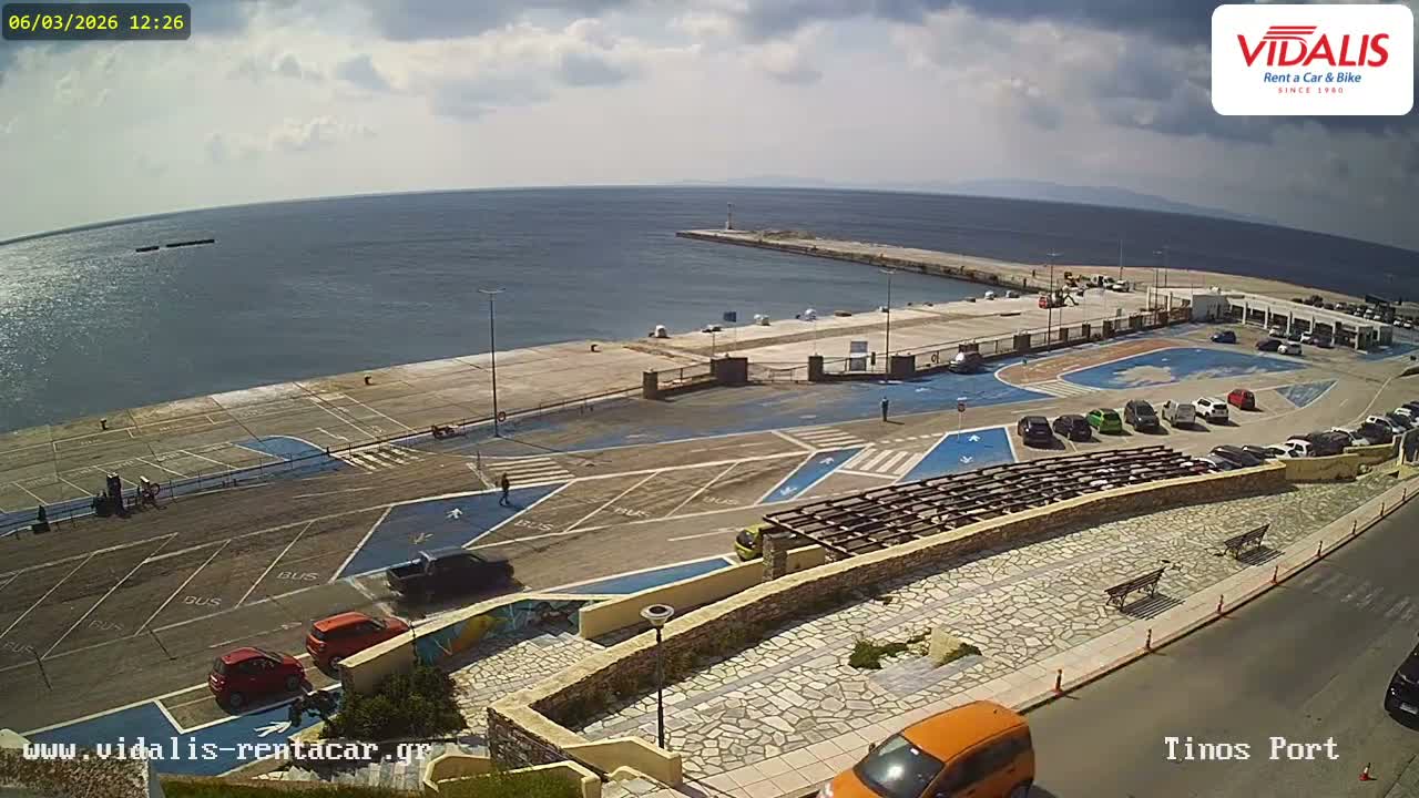 Tinos Port Live Cam - Tinos, Cyclades, South Aegean (Periféreia Notíou Aigaíou), Greece