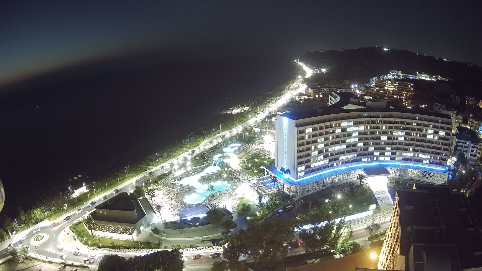 Rhodes, Paralia Ixia Beach Live Cam - Ialysos, Rhodes (Ródos), Dodacanese, South Aegean (Periféreia Notíou Aigaíou), Greece