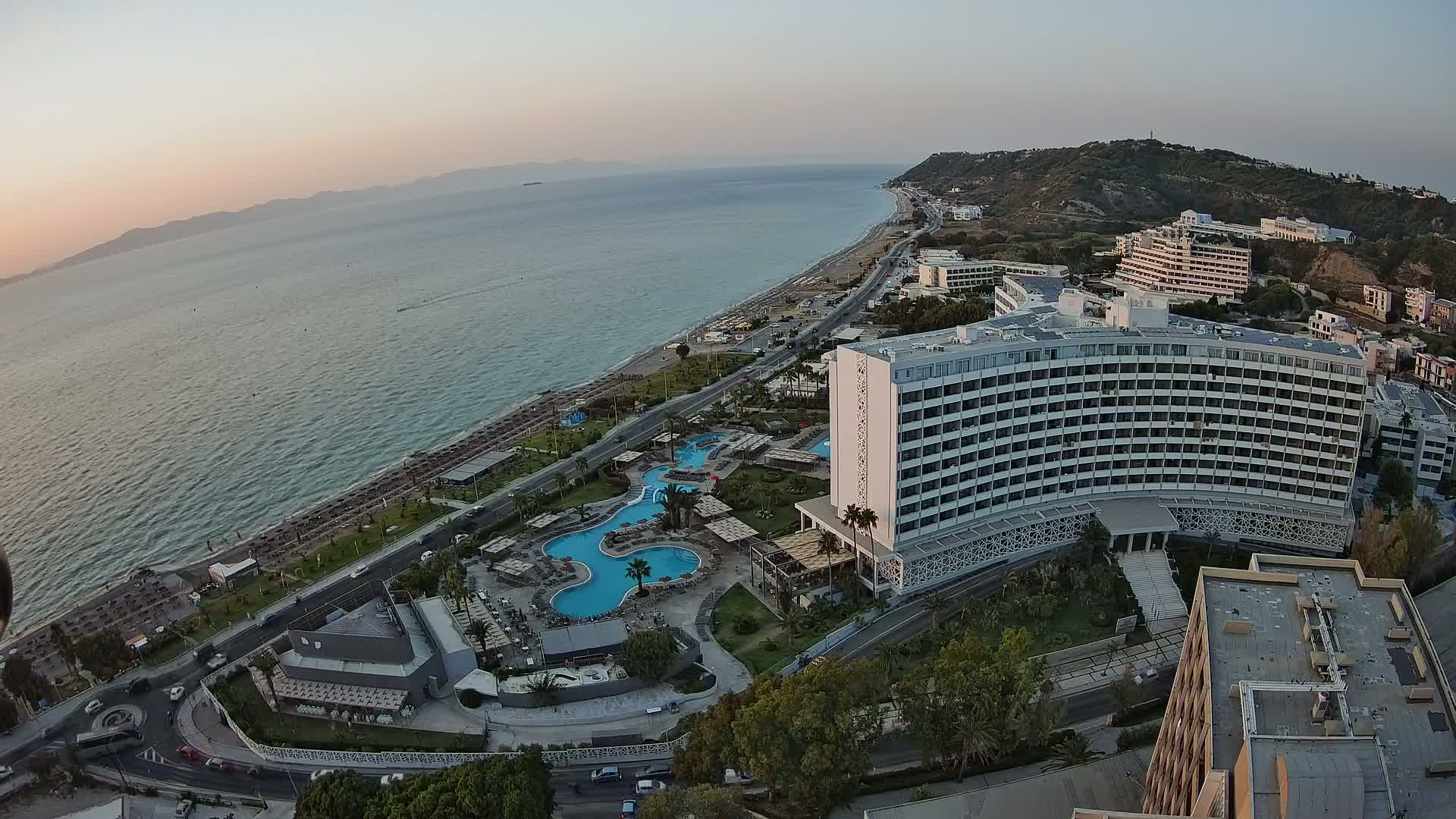 Rhodes, Paralia Ixia Beach Live Cam - Ialysos, Rhodes (Ródos), Dodacanese, South Aegean (Periféreia Notíou Aigaíou), Greece