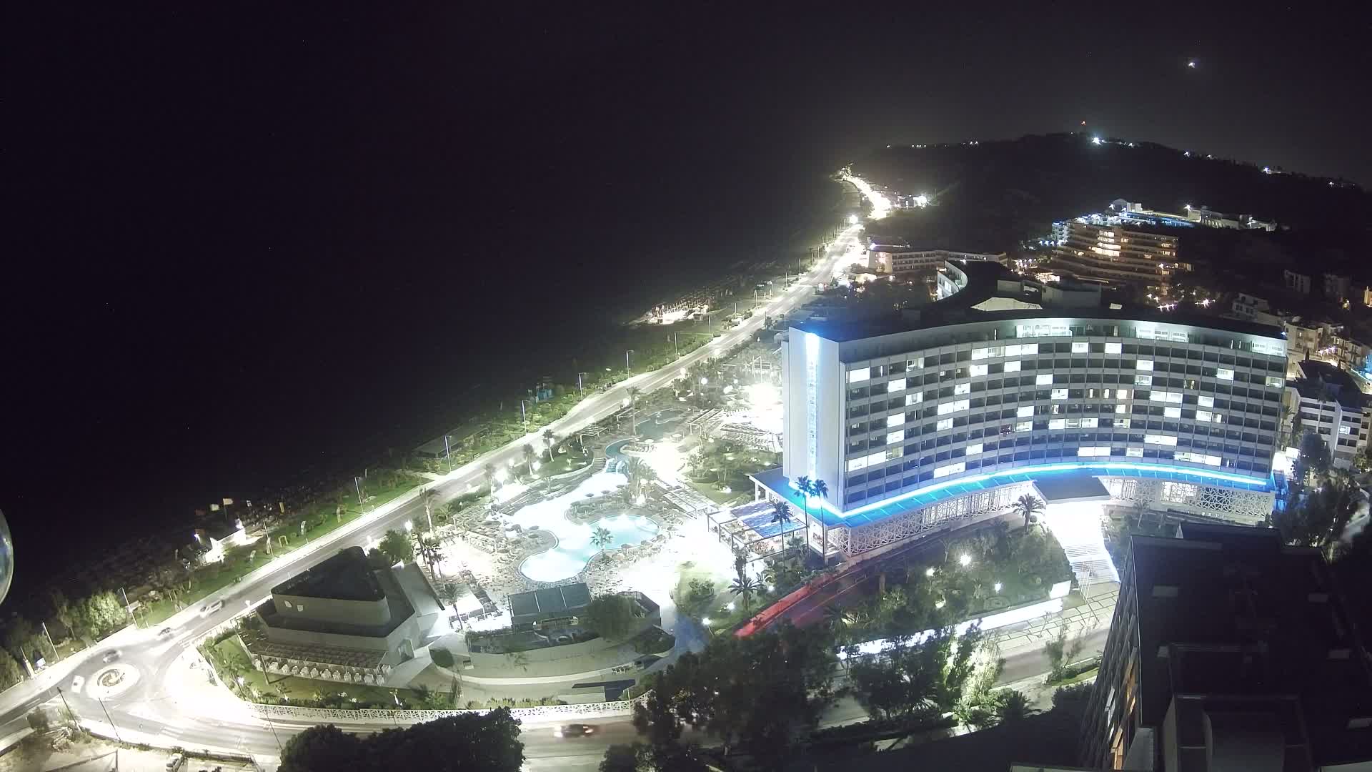 Rhodes, Paralia Ixia Beach Live Cam - Ialysos, Rhodes (Ródos), Dodacanese, South Aegean (Periféreia Notíou Aigaíou), Greece