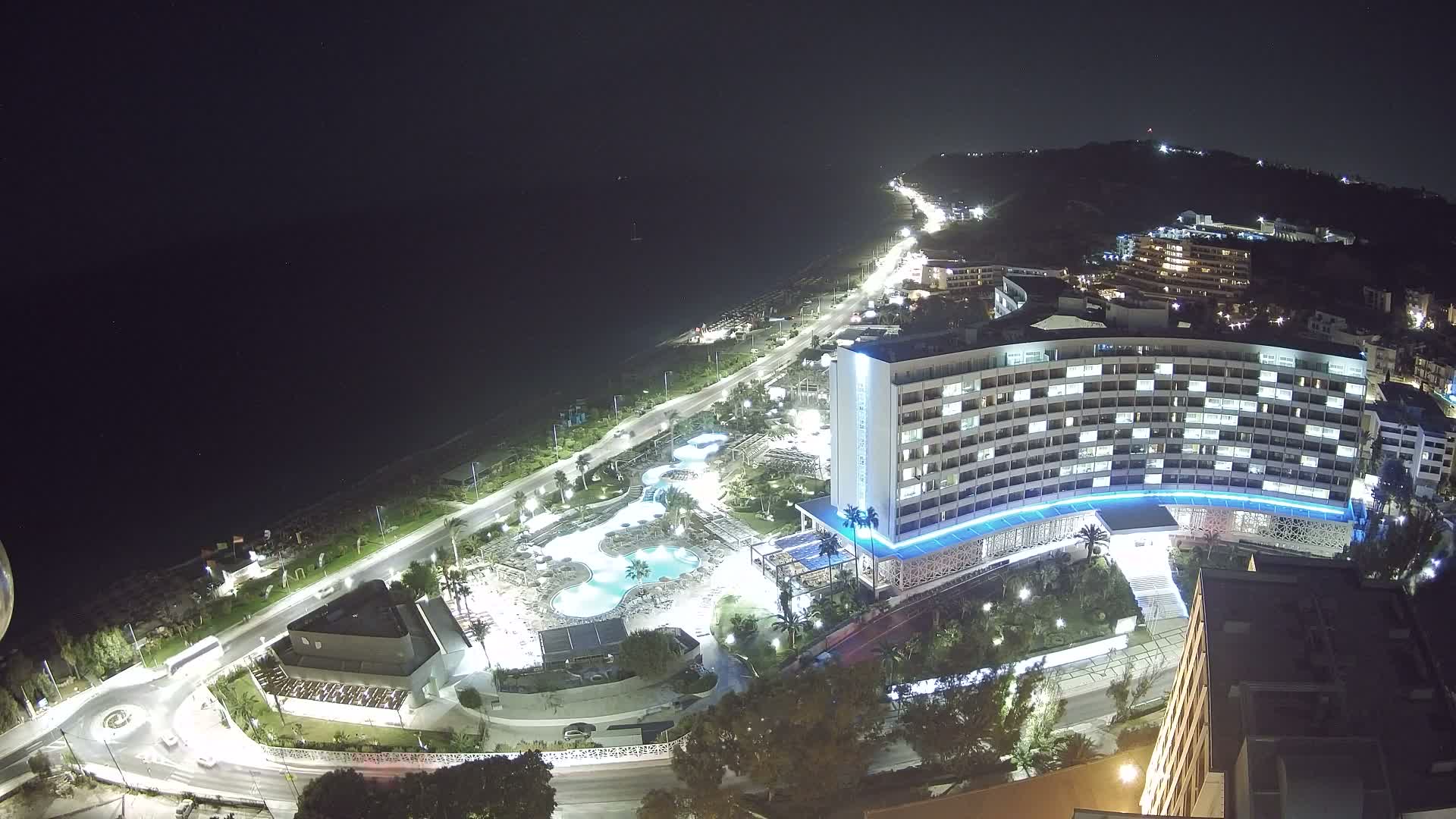 Rhodes, Paralia Ixia Beach Live Cam - Ialysos, Rhodes (Ródos), Dodacanese, South Aegean (Periféreia Notíou Aigaíou), Greece