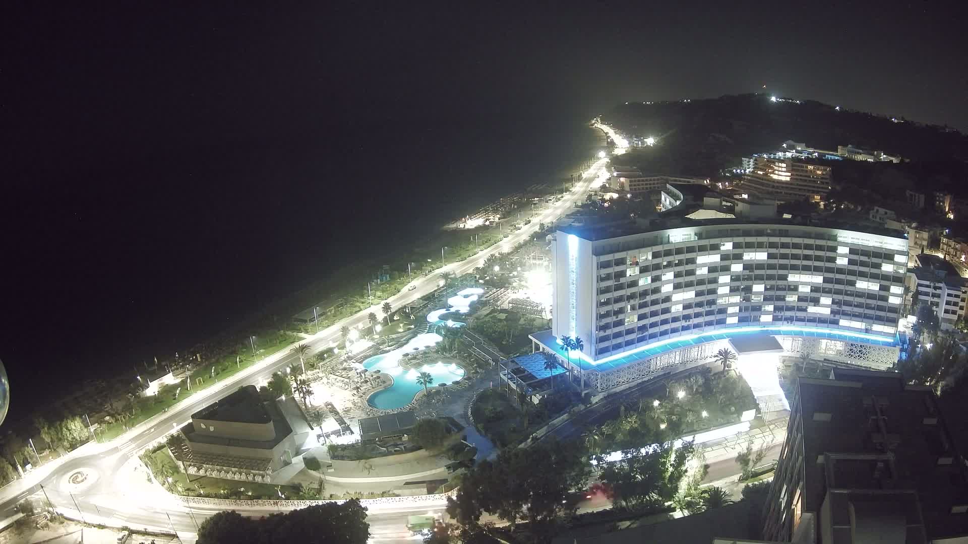 Rhodes, Paralia Ixia Beach Live Cam - Ialysos, Rhodes (Ródos), Dodacanese, South Aegean (Periféreia Notíou Aigaíou), Greece