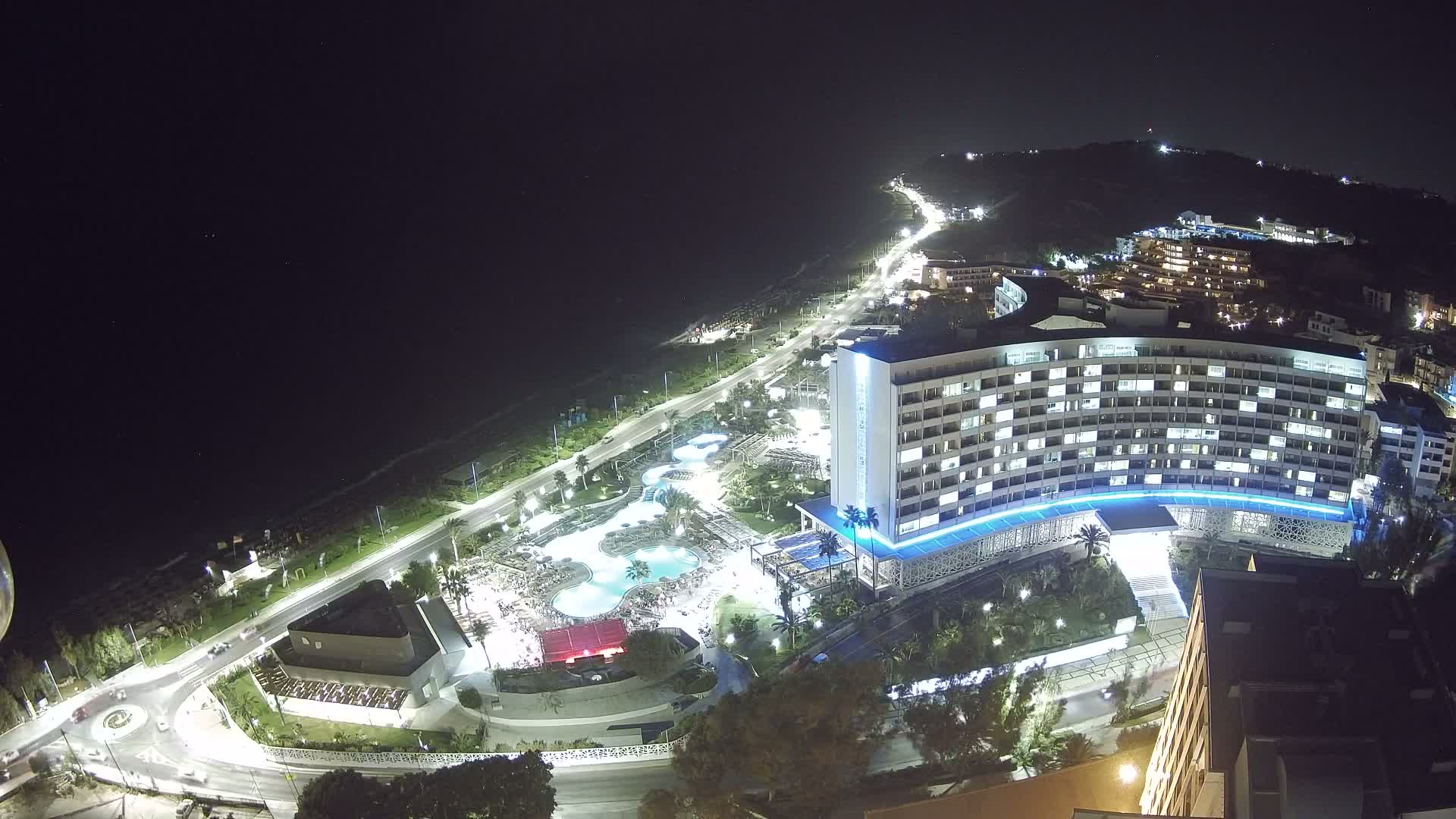 Rhodes, Paralia Ixia Beach Live Cam - Ialysos, Rhodes (Ródos), Dodacanese, South Aegean (Periféreia Notíou Aigaíou), Greece