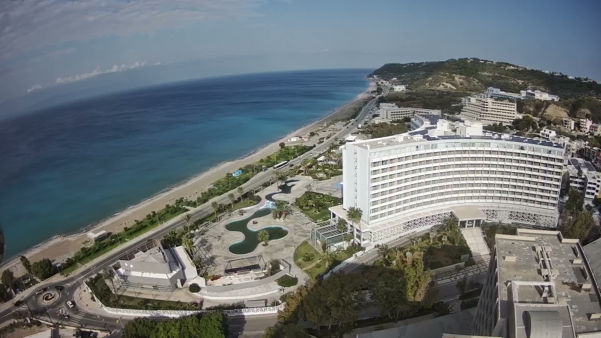 Rhodes, Paralia Ixia Beach Live Cam - Ialysos, Rhodes (Ródos), Dodacanese, South Aegean (Periféreia Notíou Aigaíou), Greece