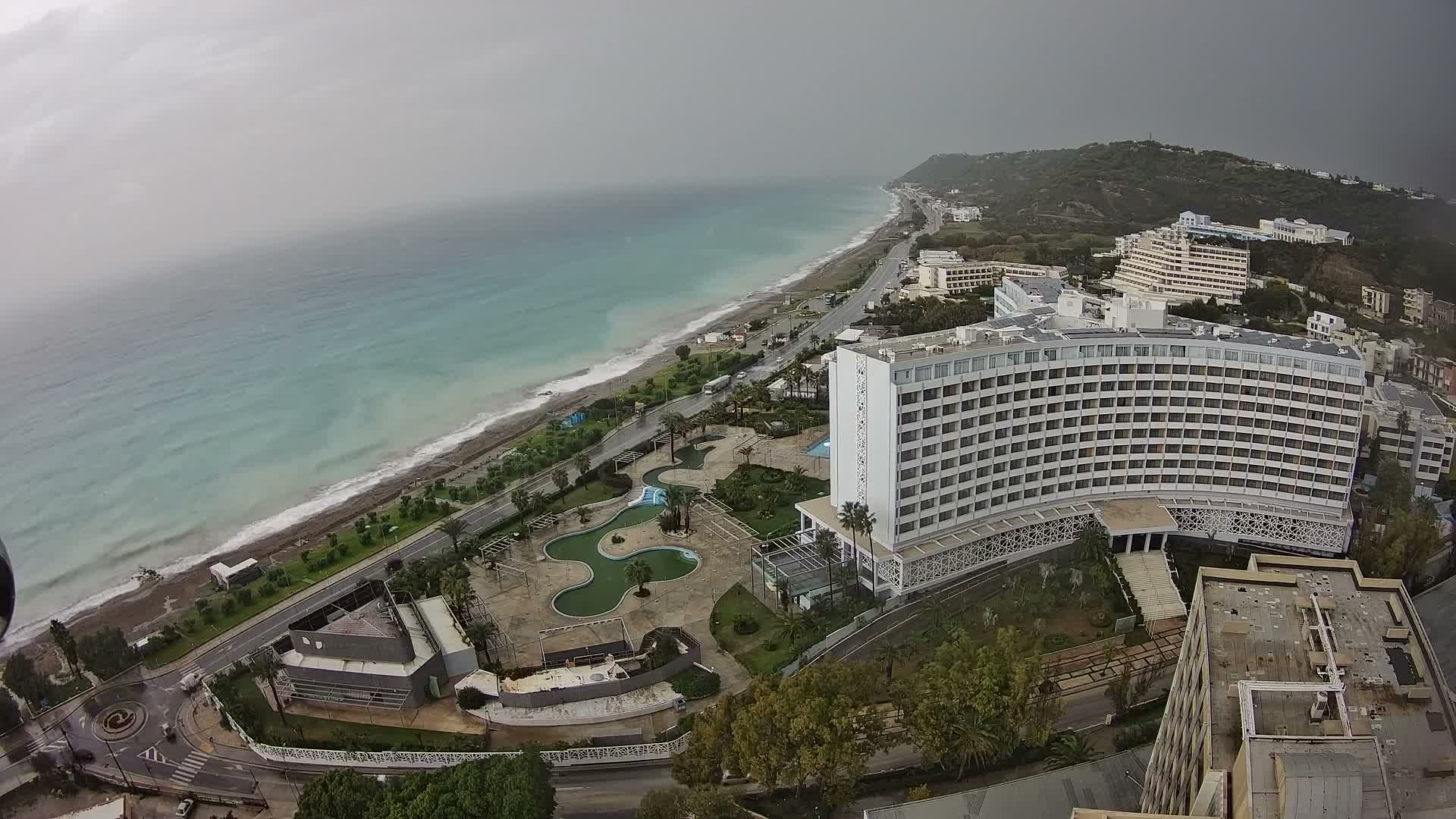 Rhodes, Paralia Ixia Beach Live Cam - Ialysos, Rhodes (Ródos), Dodacanese, South Aegean (Periféreia Notíou Aigaíou), Greece