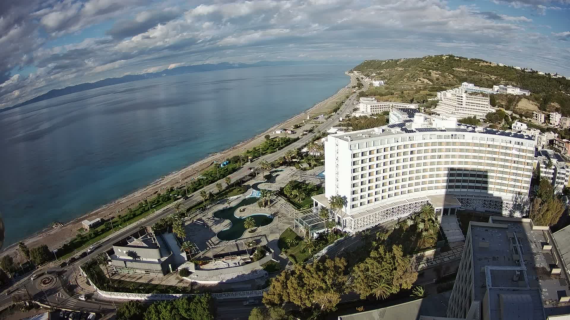 Rhodes, Paralia Ixia Beach Live Cam - Ialysos, Rhodes (Ródos), Dodacanese, South Aegean (Periféreia Notíou Aigaíou), Greece