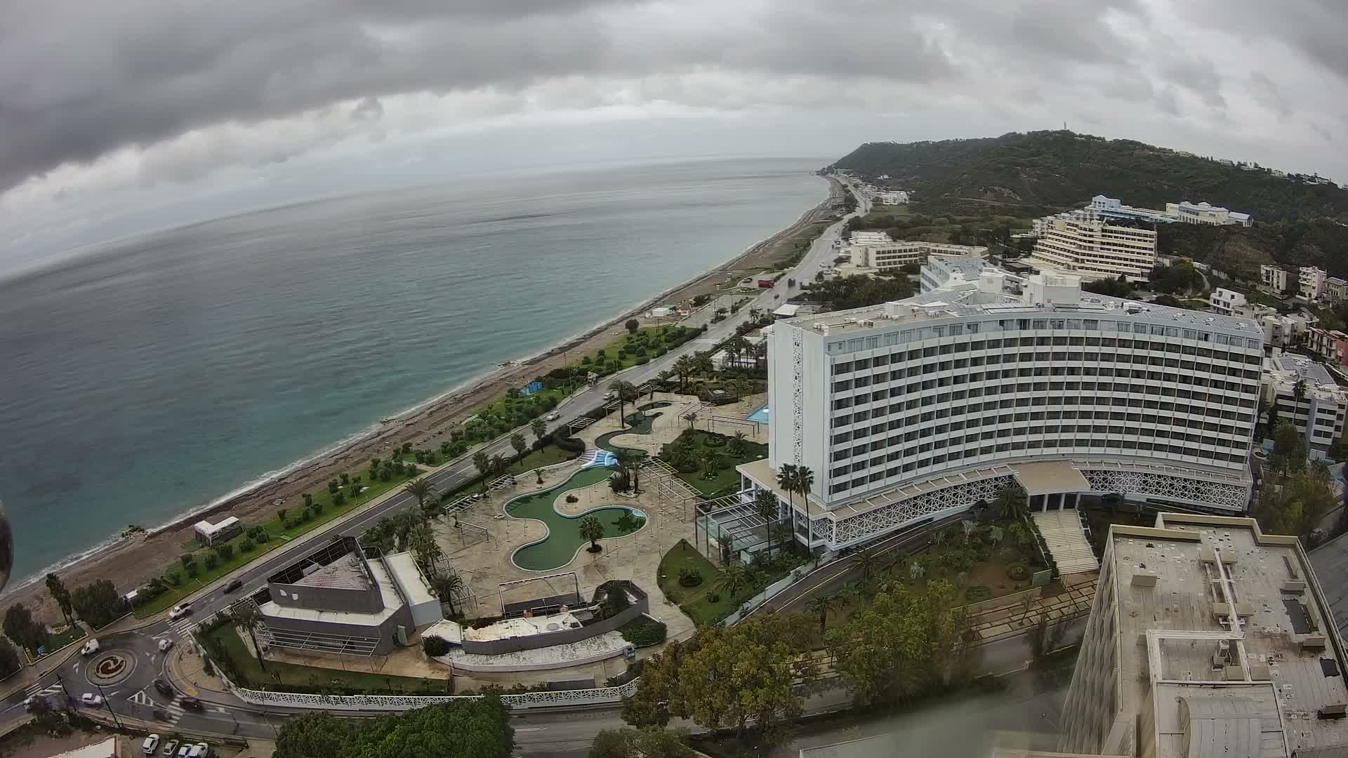 Rhodes, Paralia Ixia Beach Live Cam - Ialysos, Rhodes (Ródos), Dodacanese, South Aegean (Periféreia Notíou Aigaíou), Greece