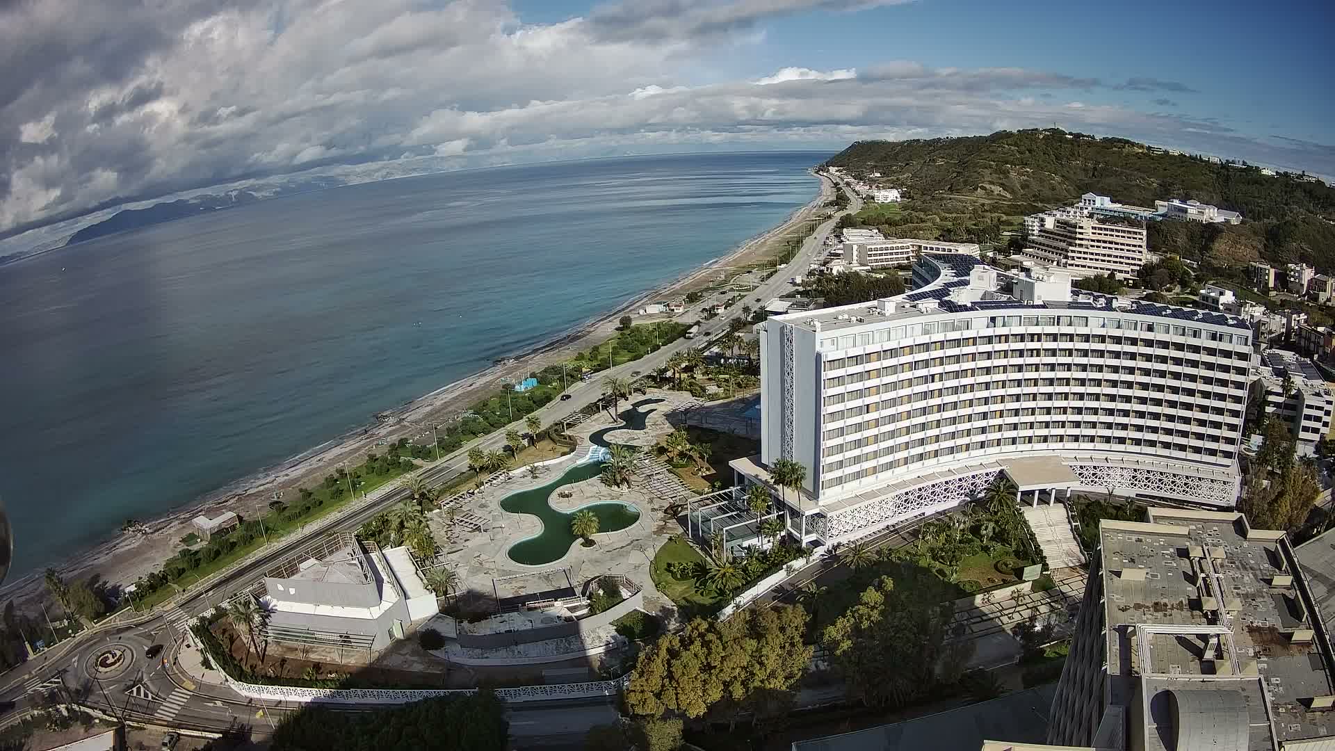 Rhodes, Paralia Ixia Beach Live Cam - Ialysos, Rhodes (Ródos), Dodacanese, South Aegean (Periféreia Notíou Aigaíou), Greece