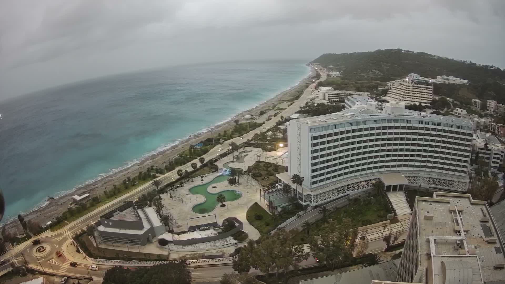 Rhodes, Paralia Ixia Beach Live Cam - Ialysos, Rhodes (Ródos), Dodacanese, South Aegean (Periféreia Notíou Aigaíou), Greece