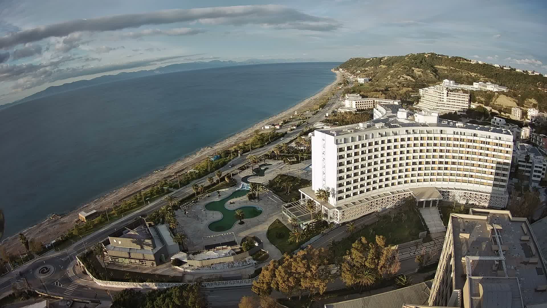 Rhodes, Paralia Ixia Beach Live Cam - Ialysos, Rhodes (Ródos), Dodacanese, South Aegean (Periféreia Notíou Aigaíou), Greece