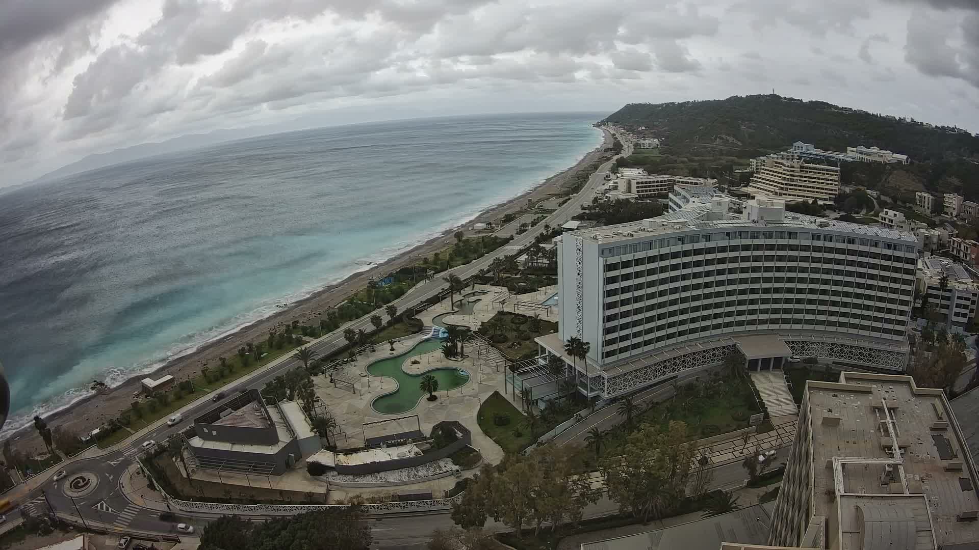 Rhodes, Paralia Ixia Beach Live Cam - Ialysos, Rhodes (Ródos), Dodacanese, South Aegean (Periféreia Notíou Aigaíou), Greece