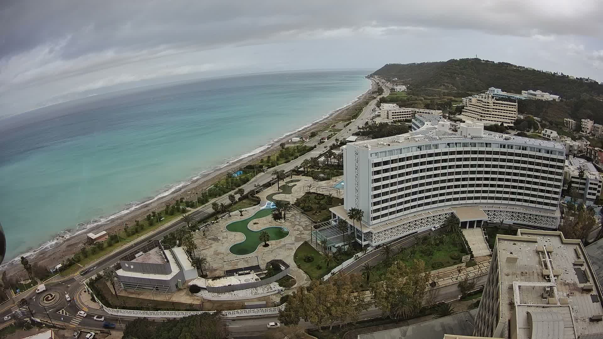 Rhodes, Paralia Ixia Beach Live Cam - Ialysos, Rhodes (Ródos), Dodacanese, South Aegean (Periféreia Notíou Aigaíou), Greece