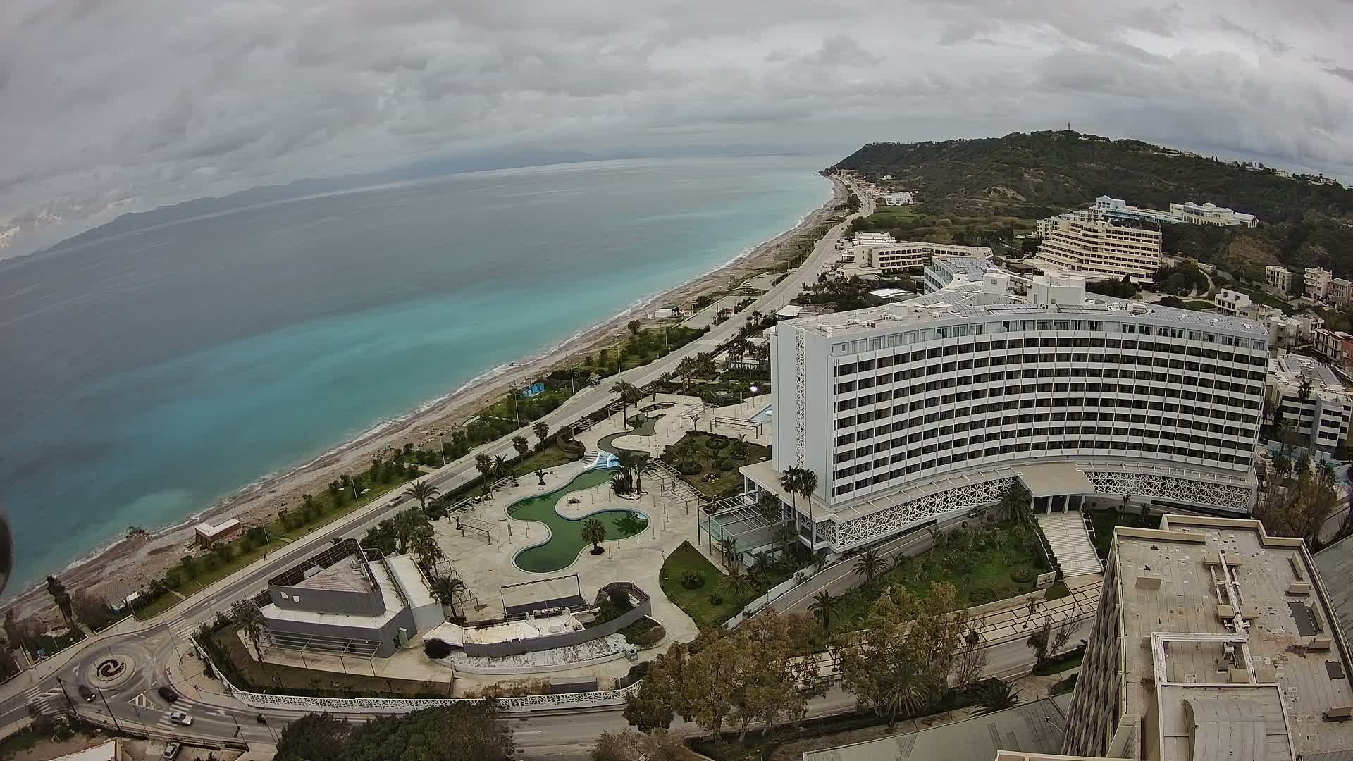 Rhodes, Paralia Ixia Beach Live Cam - Ialysos, Rhodes (Ródos), Dodacanese, South Aegean (Periféreia Notíou Aigaíou), Greece