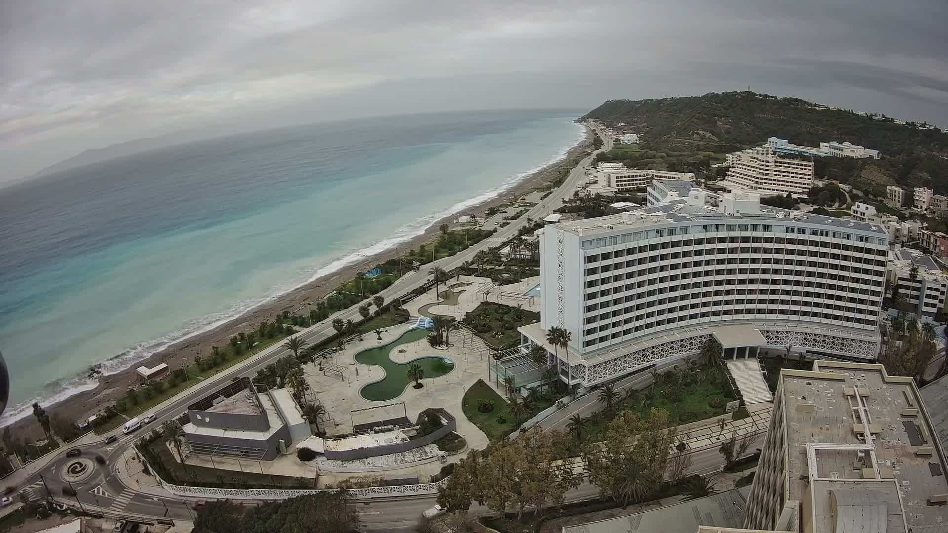 Rhodes, Paralia Ixia Beach Live Cam - Ialysos, Rhodes (Ródos), Dodacanese, South Aegean (Periféreia Notíou Aigaíou), Greece