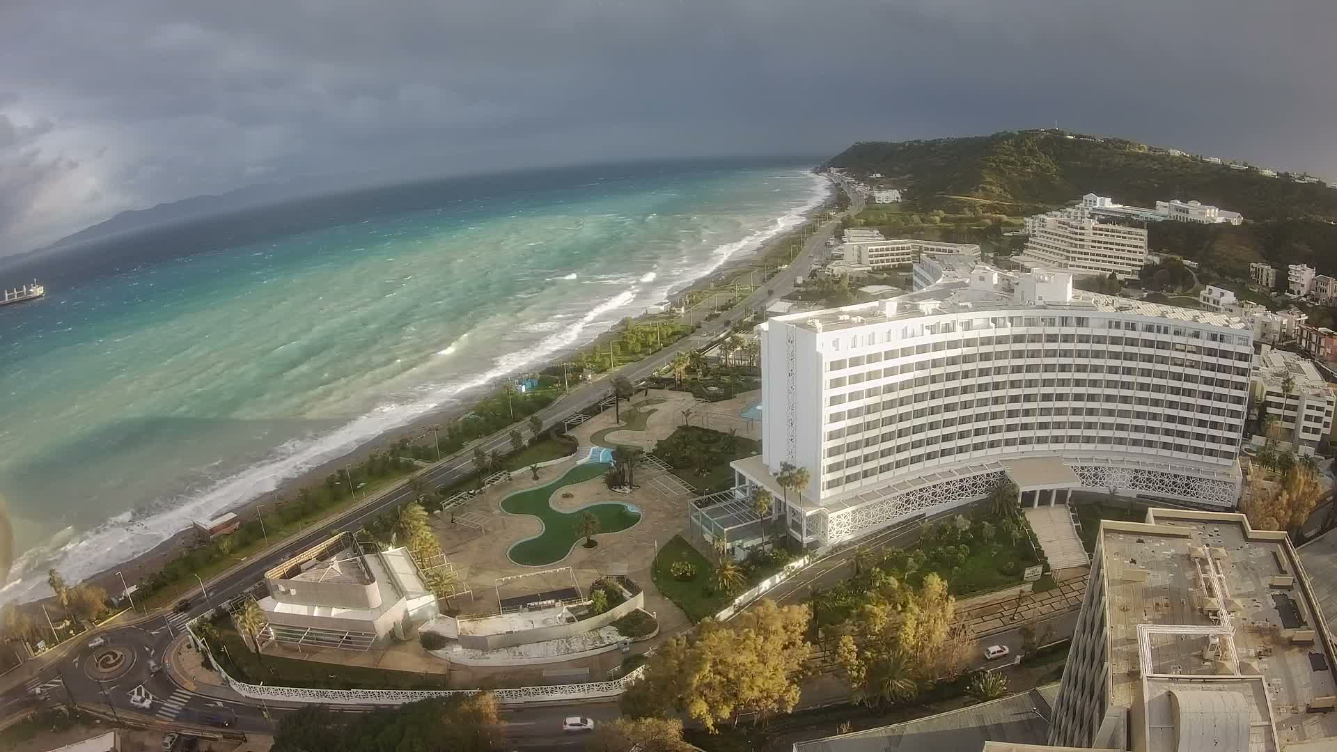 Rhodes, Paralia Ixia Beach Live Cam - Ialysos, Rhodes (Ródos), Dodacanese, South Aegean (Periféreia Notíou Aigaíou), Greece