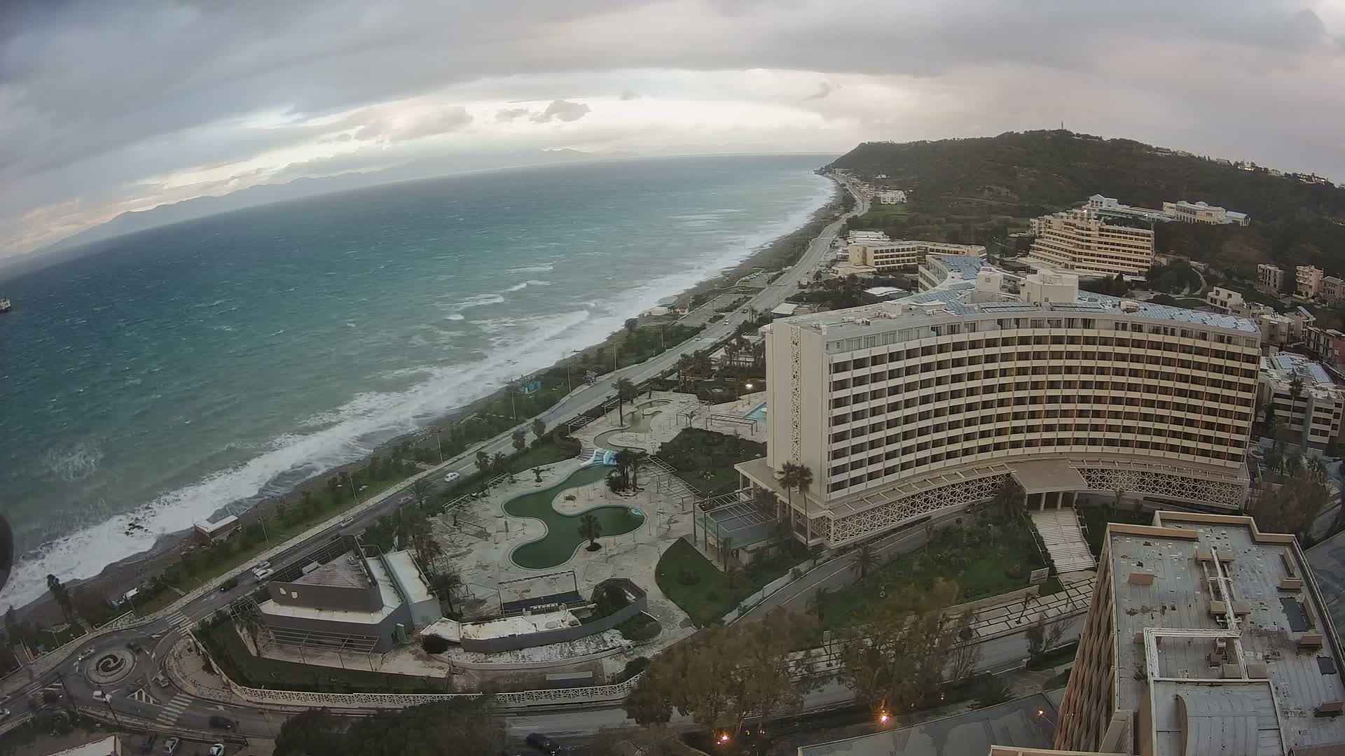 Rhodes, Paralia Ixia Beach Live Cam - Ialysos, Rhodes (Ródos), Dodacanese, South Aegean (Periféreia Notíou Aigaíou), Greece