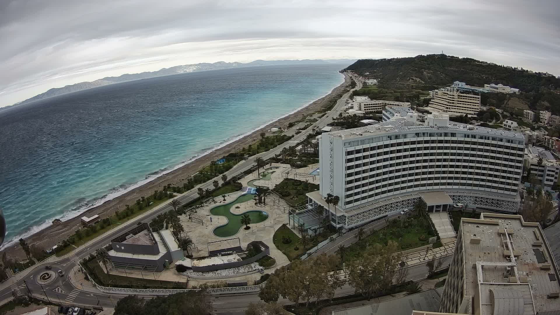 Rhodes, Paralia Ixia Beach Live Cam - Ialysos, Rhodes (Ródos), Dodacanese, South Aegean (Periféreia Notíou Aigaíou), Greece