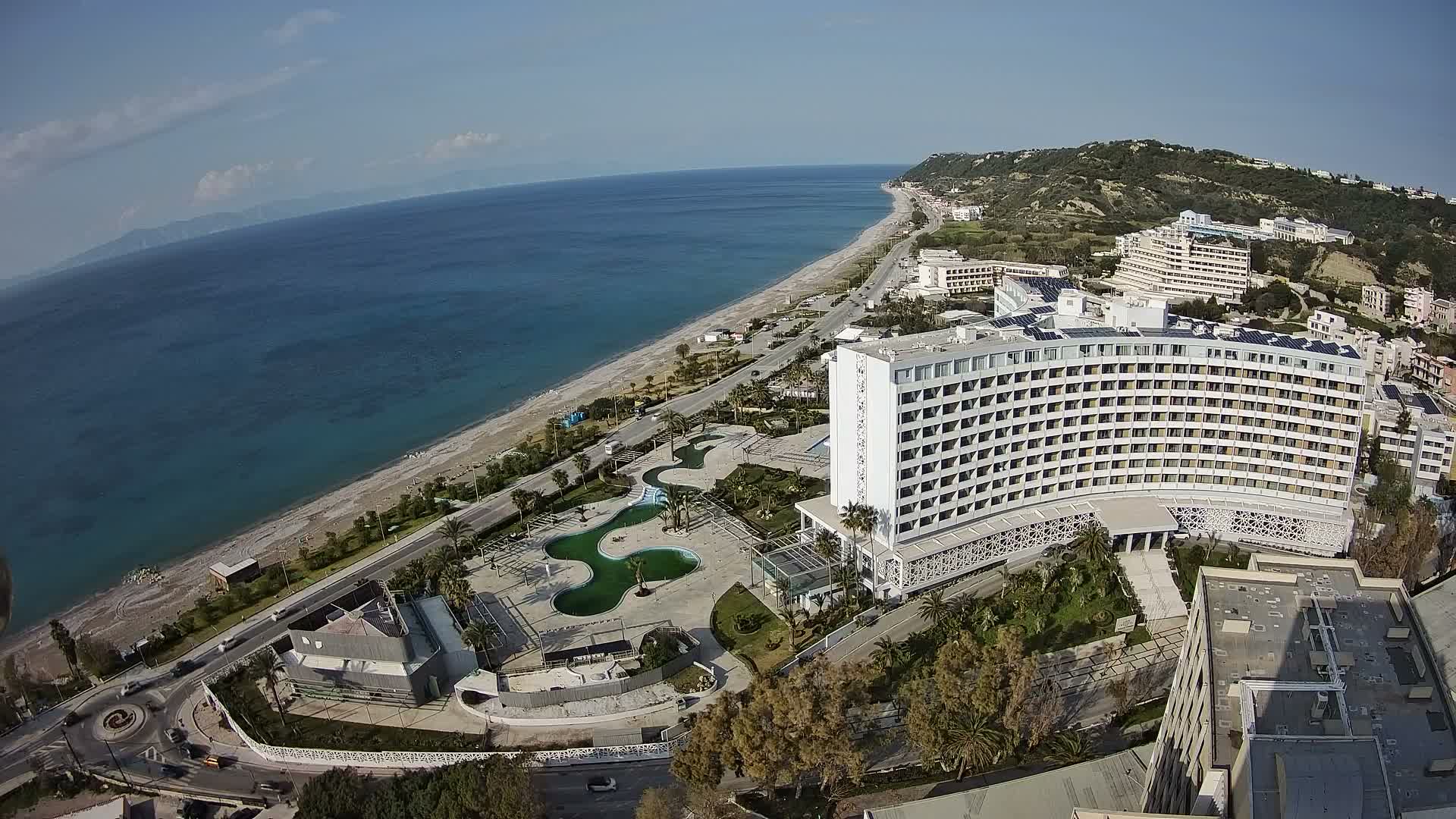 Rhodes, Paralia Ixia Beach Live Cam - Ialysos, Rhodes (Ródos), Dodacanese, South Aegean (Periféreia Notíou Aigaíou), Greece