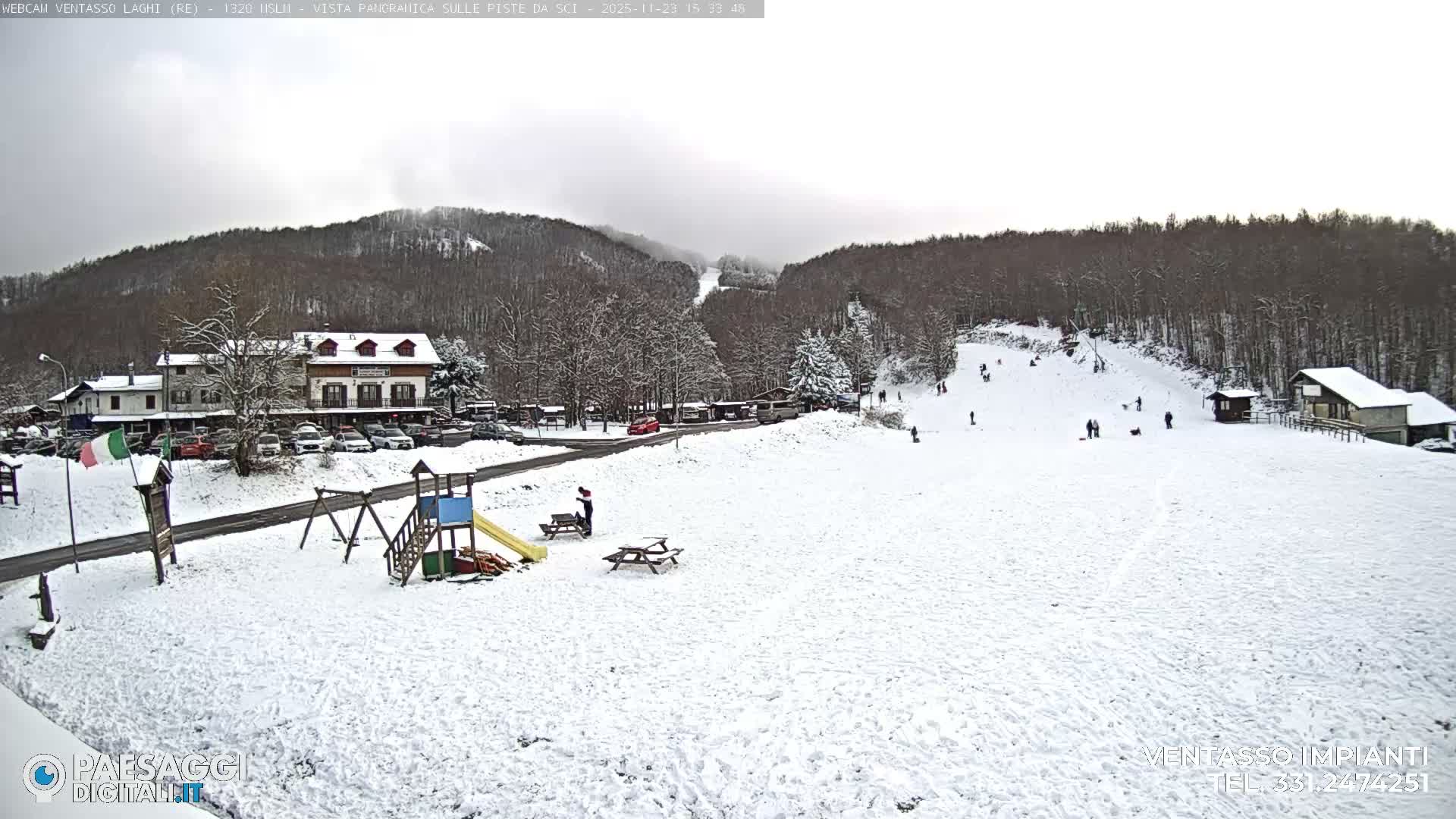 Mount Ventasso & Laghi (Lakes) Ski Slopes Live Cam - Reggio Emilia, Emilia-Romagna, Italy