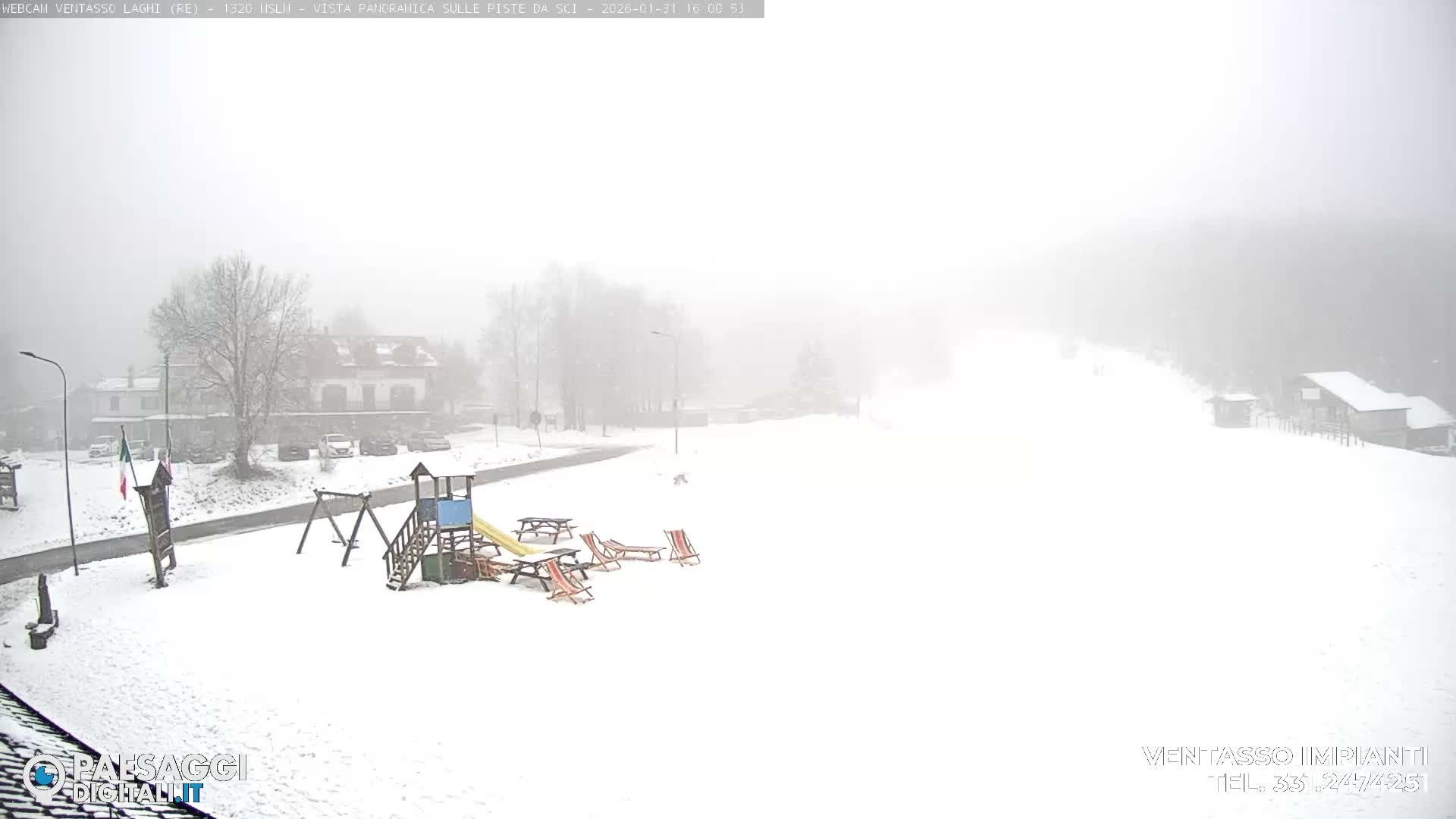 Mount Ventasso & Laghi (Lakes) Ski Slopes Live Cam - Reggio Emilia, Emilia-Romagna, Italy