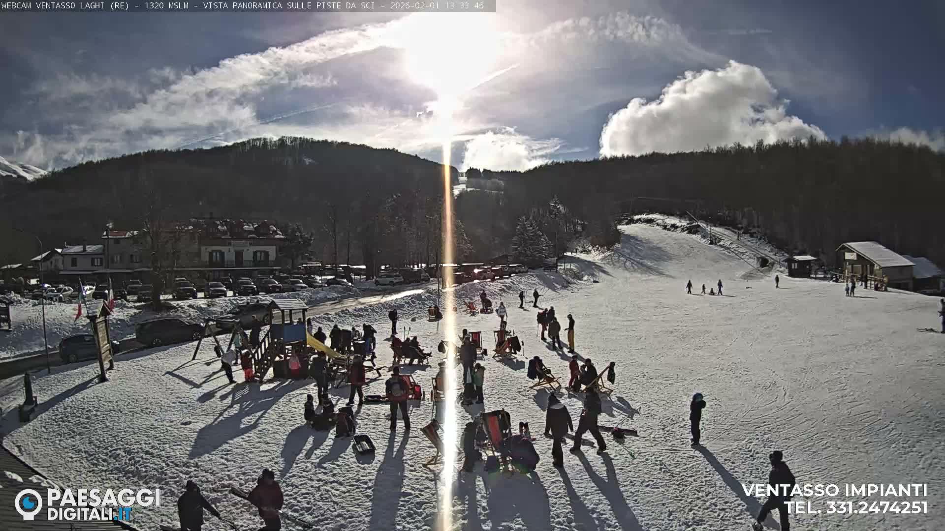 Mount Ventasso & Laghi (Lakes) Ski Slopes Live Cam - Reggio Emilia, Emilia-Romagna, Italy