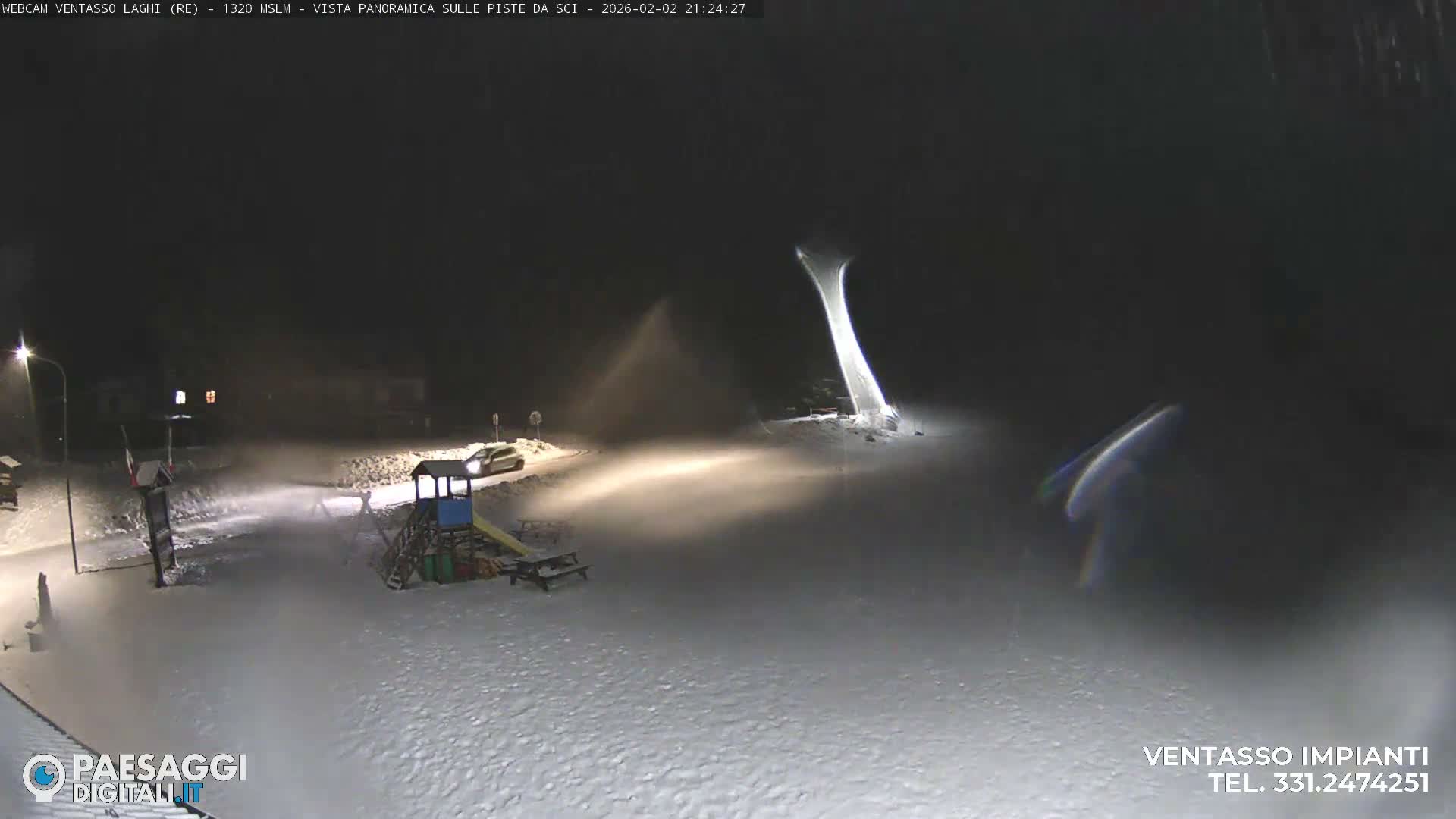 Mount Ventasso & Laghi (Lakes) Ski Slopes Live Cam - Reggio Emilia, Emilia-Romagna, Italy