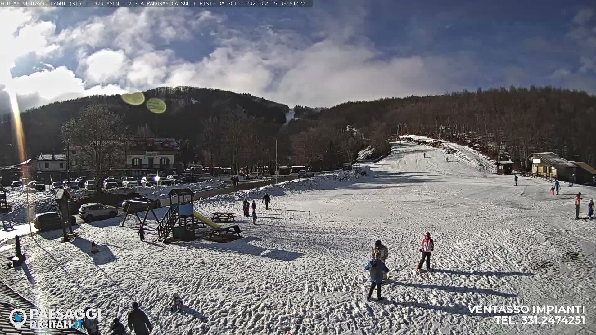 Mount Ventasso & Laghi (Lakes) Ski Slopes Live Cam - Reggio Emilia, Emilia-Romagna, Italy