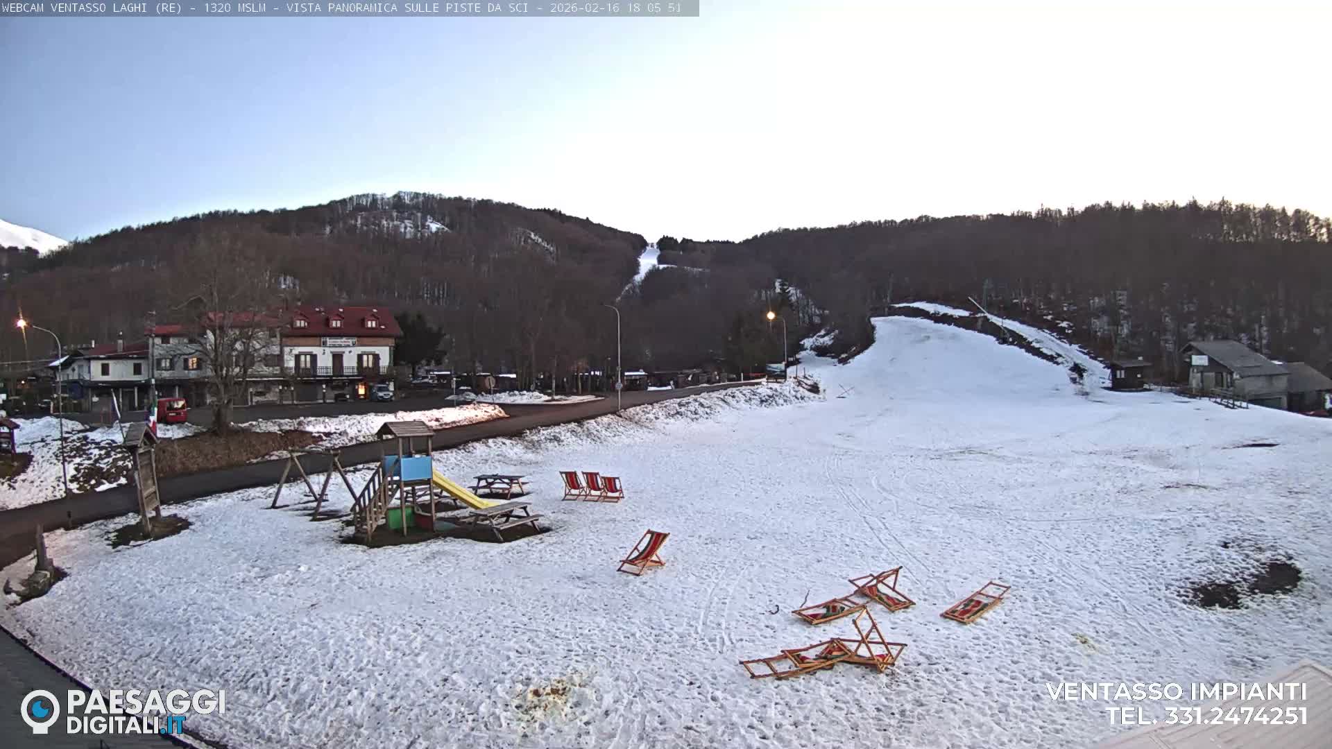 Mount Ventasso & Laghi (Lakes) Ski Slopes Live Cam - Reggio Emilia, Emilia-Romagna, Italy