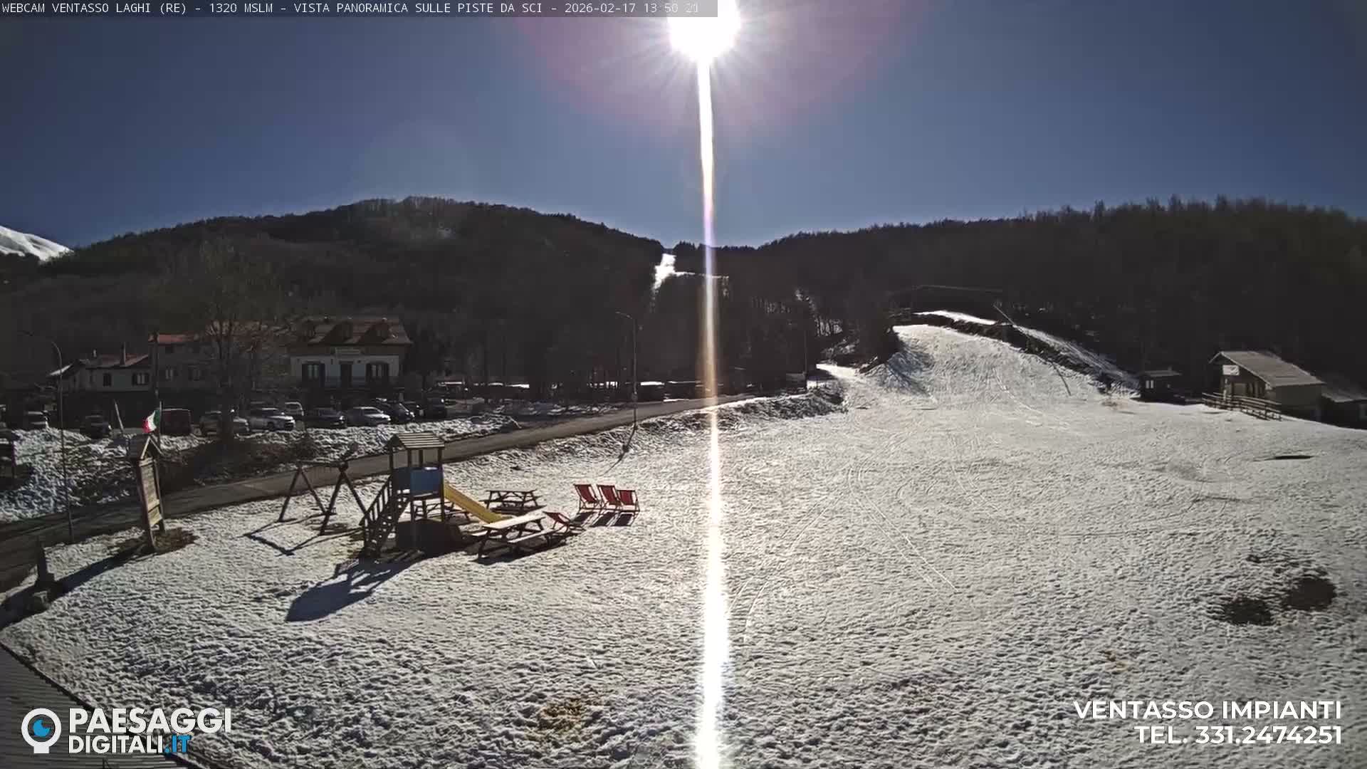 Mount Ventasso & Laghi (Lakes) Ski Slopes Live Cam - Reggio Emilia, Emilia-Romagna, Italy