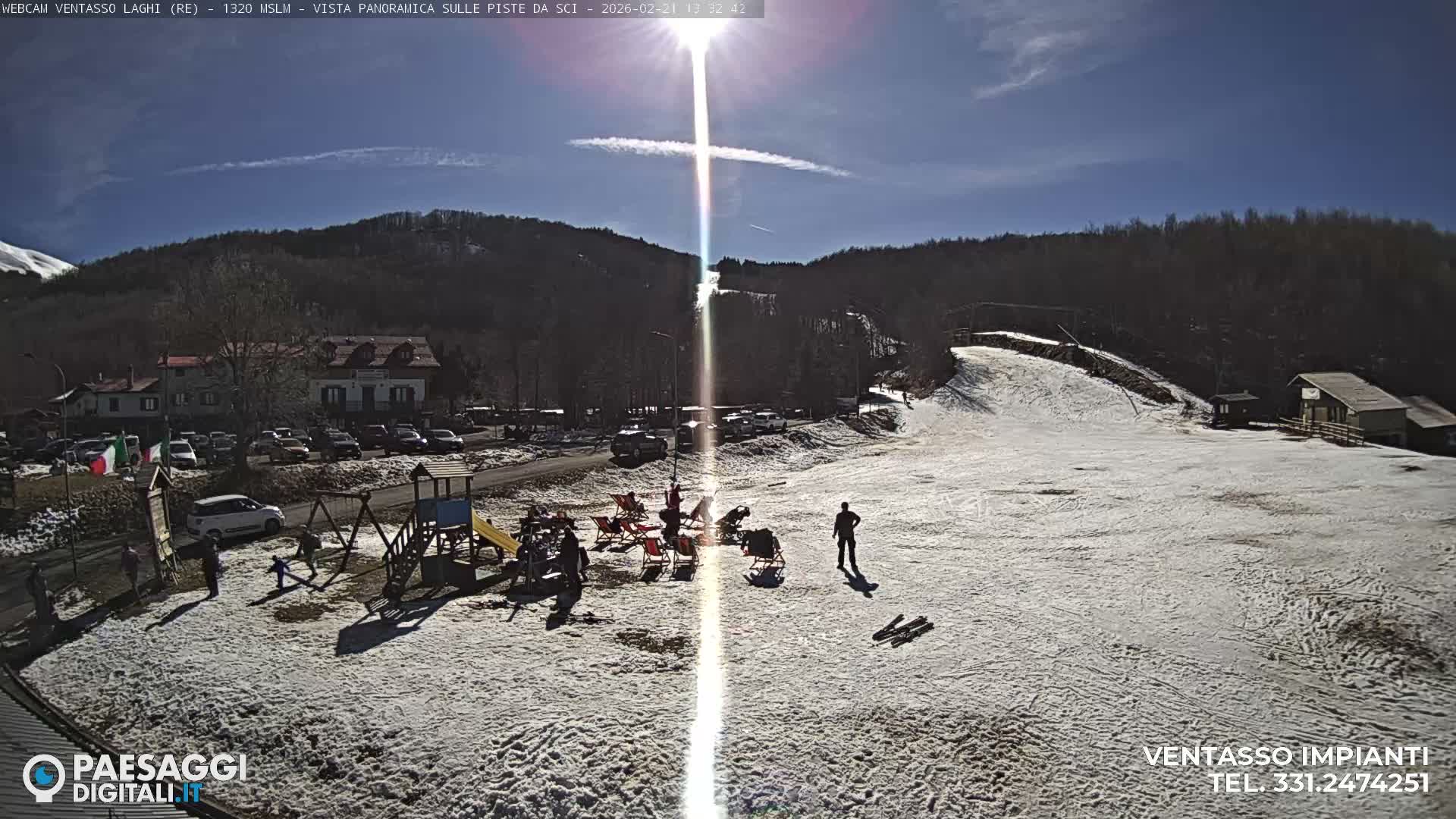 Mount Ventasso & Laghi (Lakes) Ski Slopes Live Cam - Reggio Emilia, Emilia-Romagna, Italy