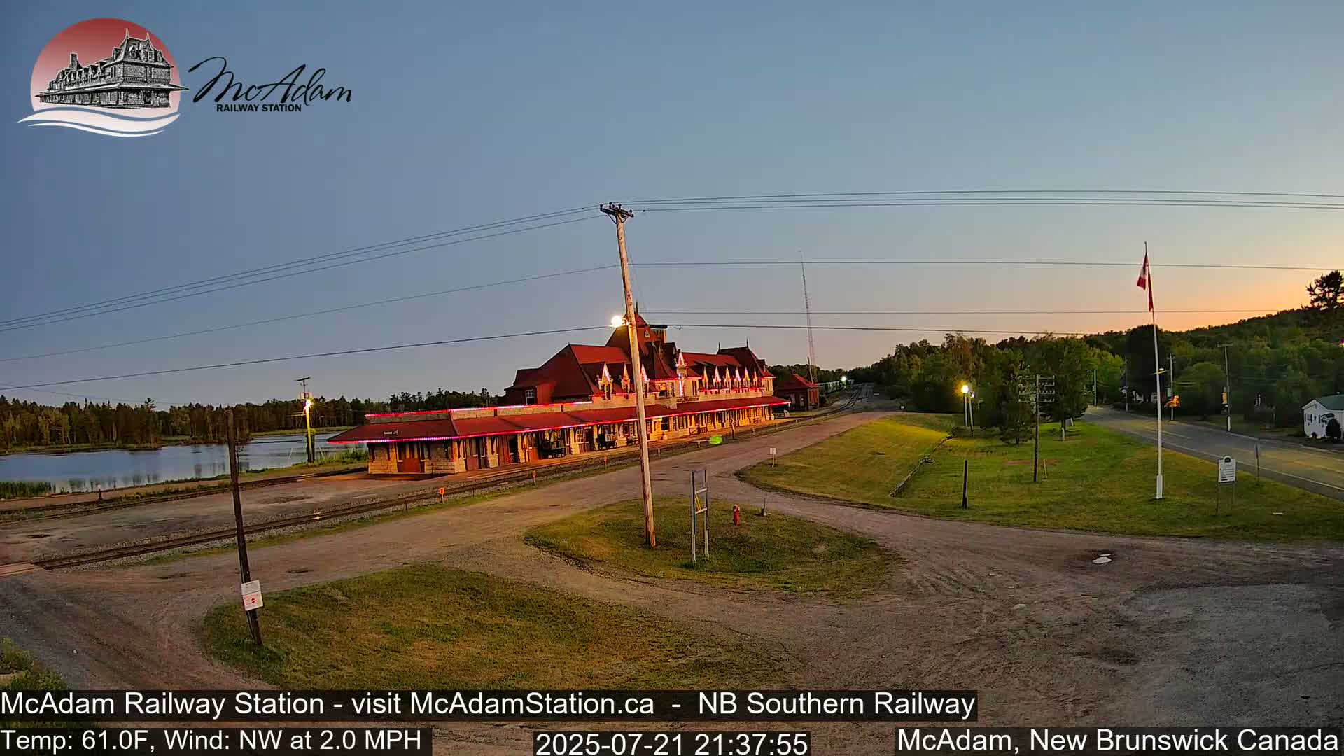 McAdam Railway Station Live Cam - McAdam, York, New Brunswick, Canada