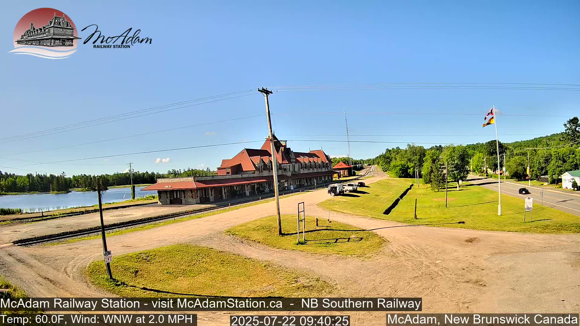 McAdam Railway Station Live Cam - McAdam, York, New Brunswick, Canada