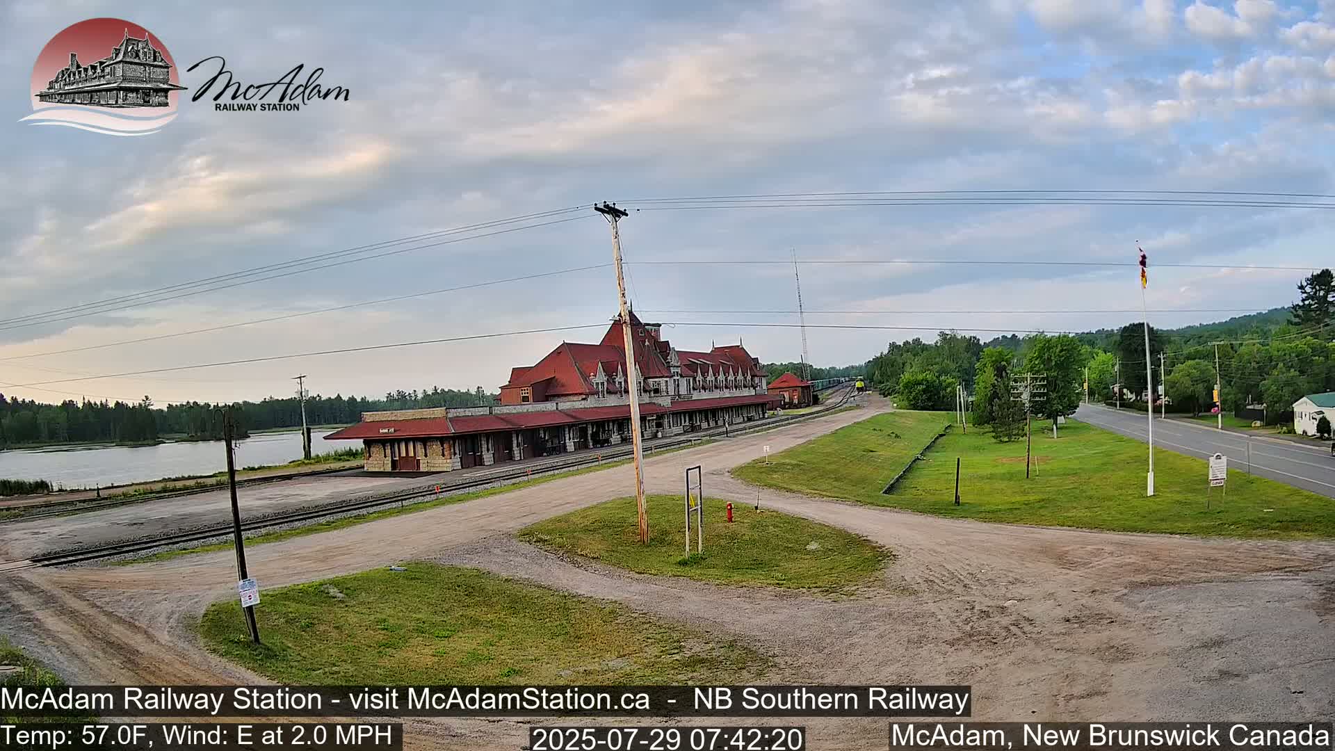 McAdam Railway Station Live Cam - McAdam, York, New Brunswick, Canada