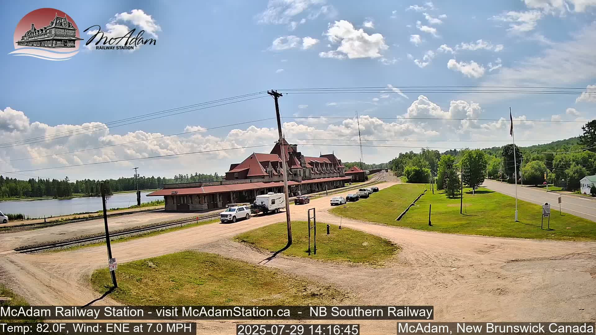 McAdam Railway Station Live Cam - McAdam, York, New Brunswick, Canada