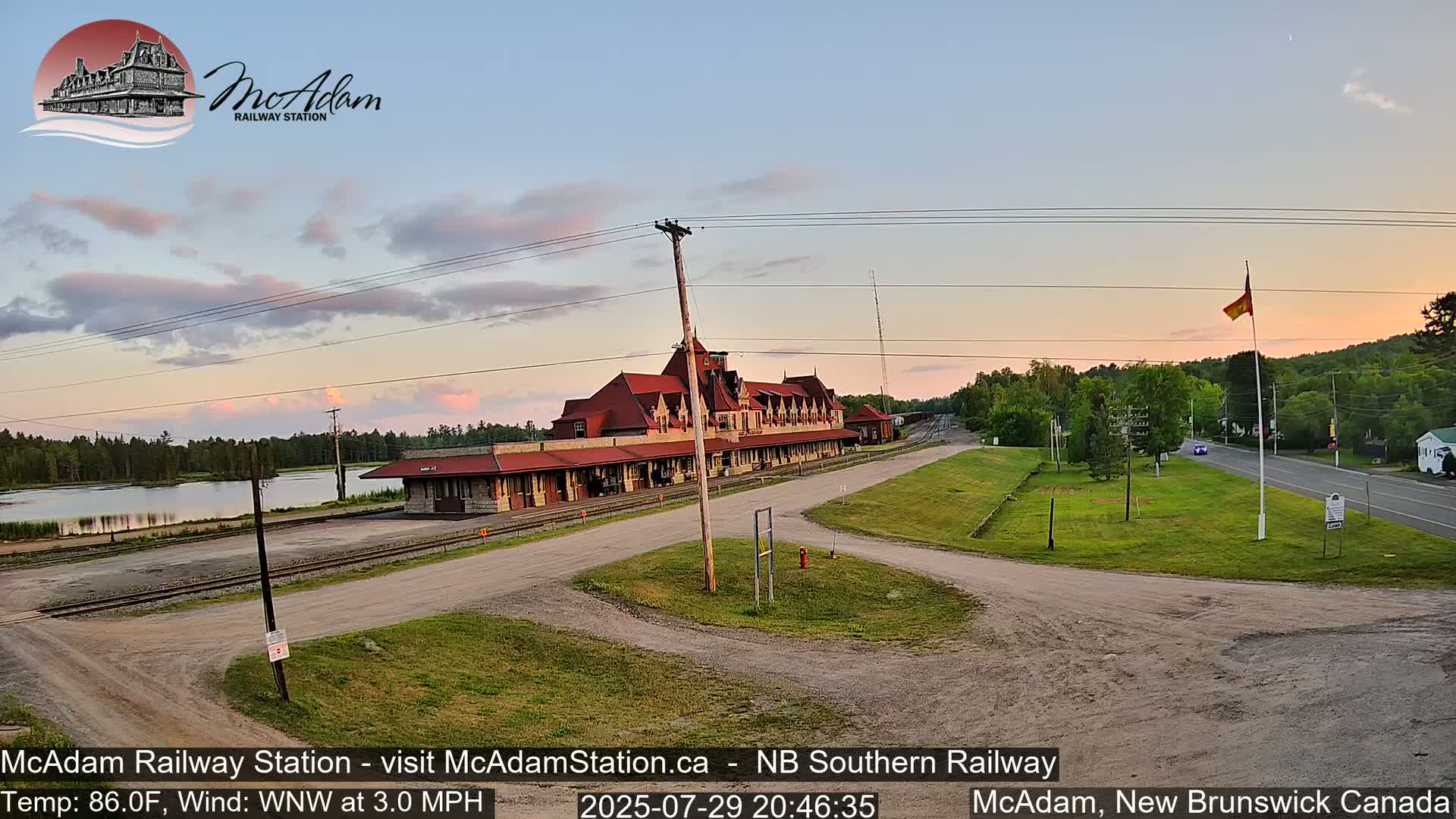 McAdam Railway Station Live Cam - McAdam, York, New Brunswick, Canada