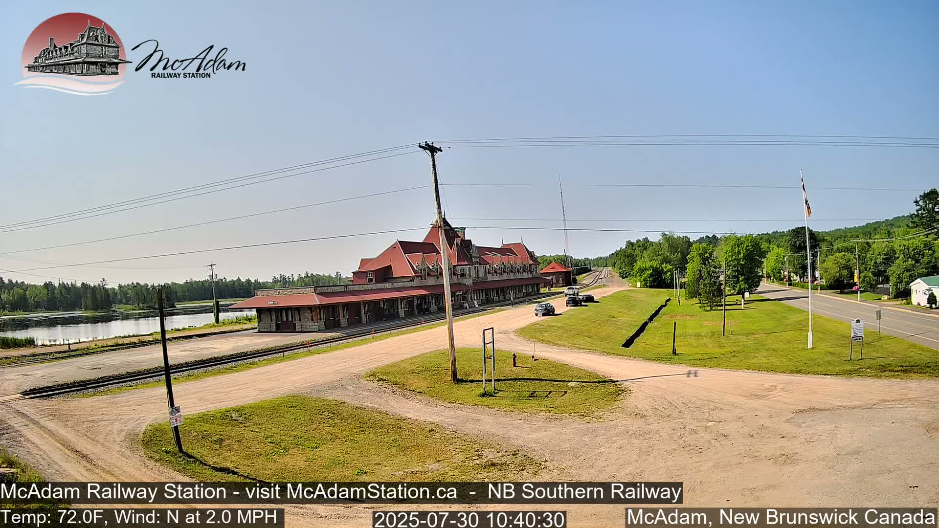 McAdam Railway Station Live Cam - McAdam, York, New Brunswick, Canada