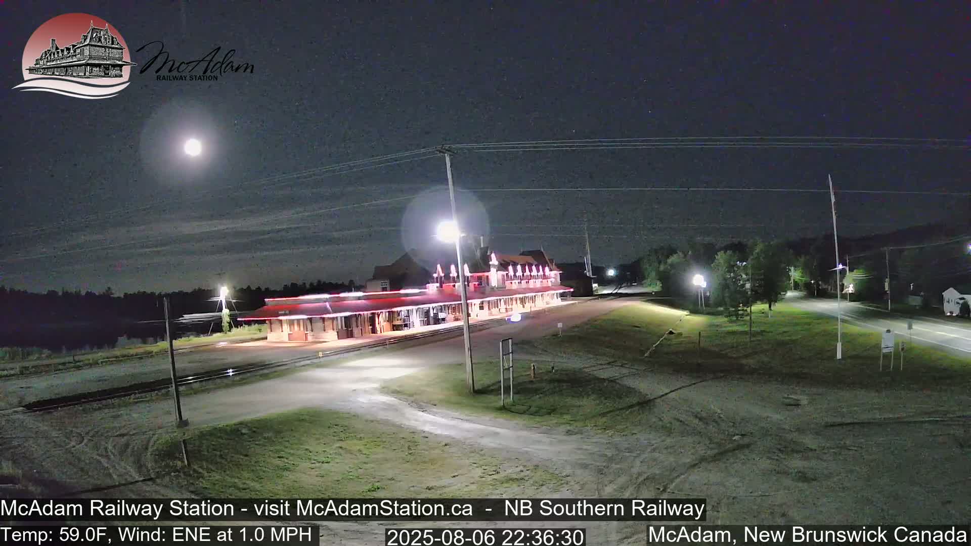 McAdam Railway Station Live Cam - McAdam, York, New Brunswick, Canada