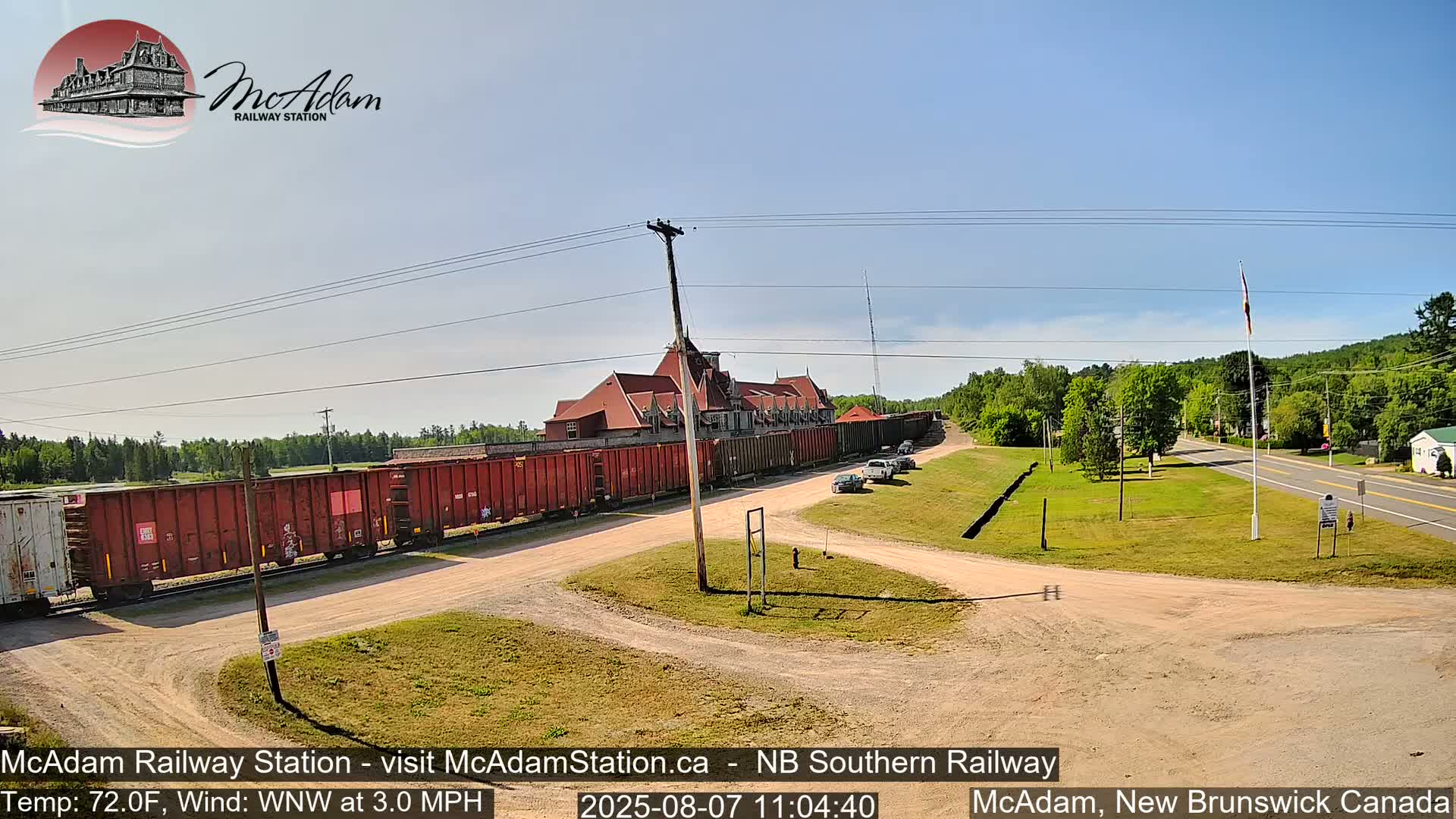 McAdam Railway Station Live Cam - McAdam, York, New Brunswick, Canada
