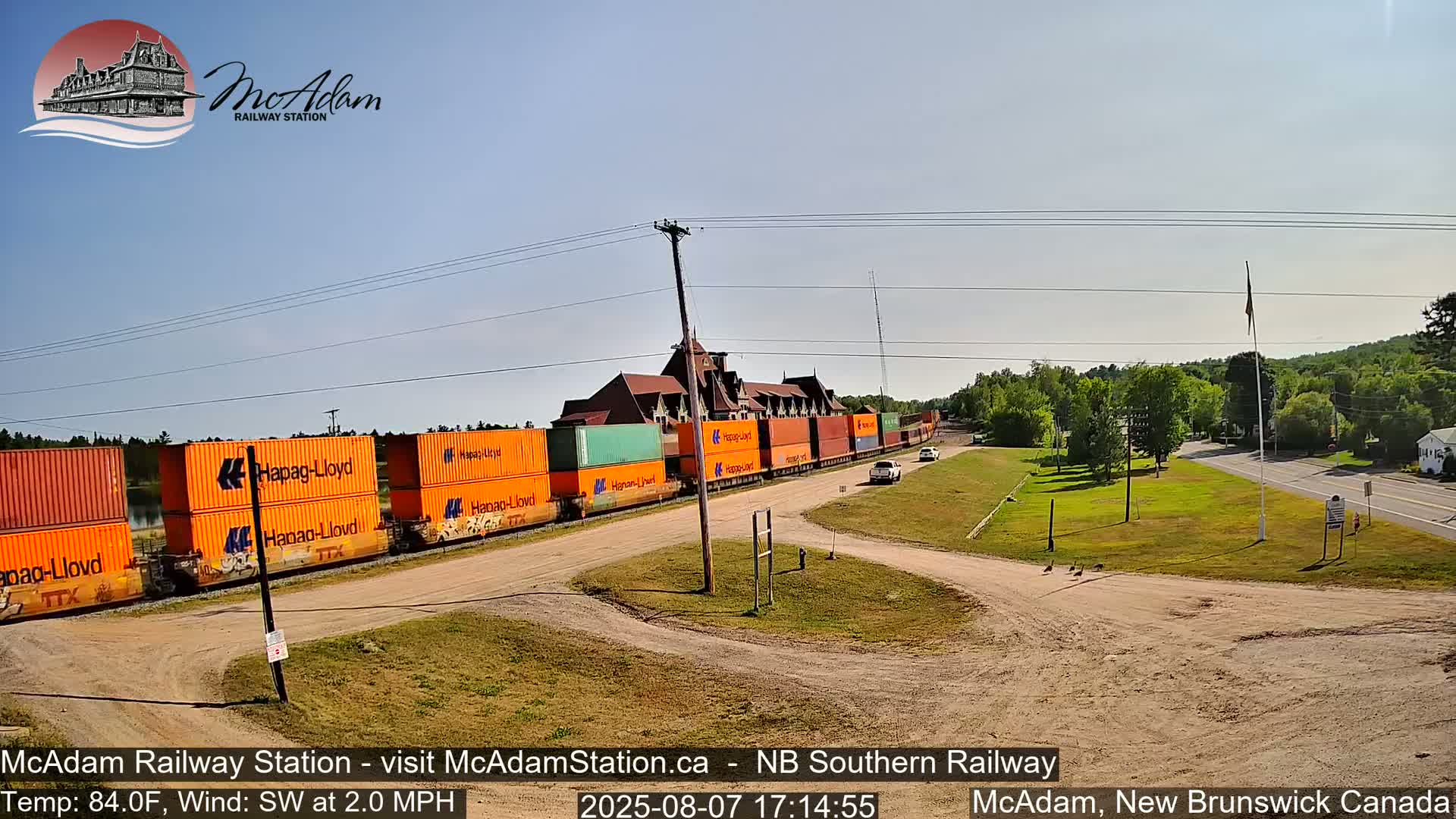 McAdam Railway Station Live Cam - McAdam, York, New Brunswick, Canada