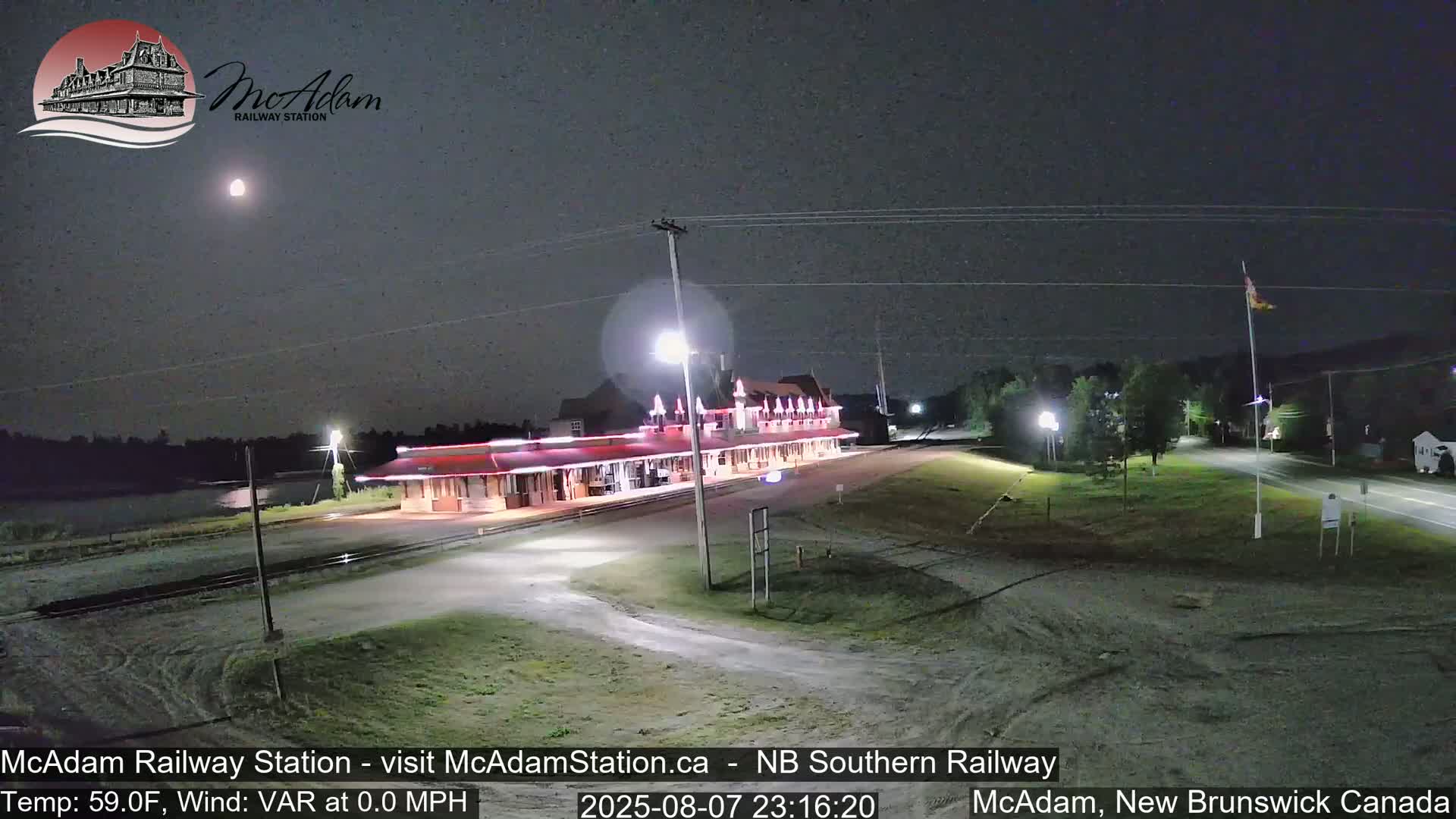 McAdam Railway Station Live Cam - McAdam, York, New Brunswick, Canada