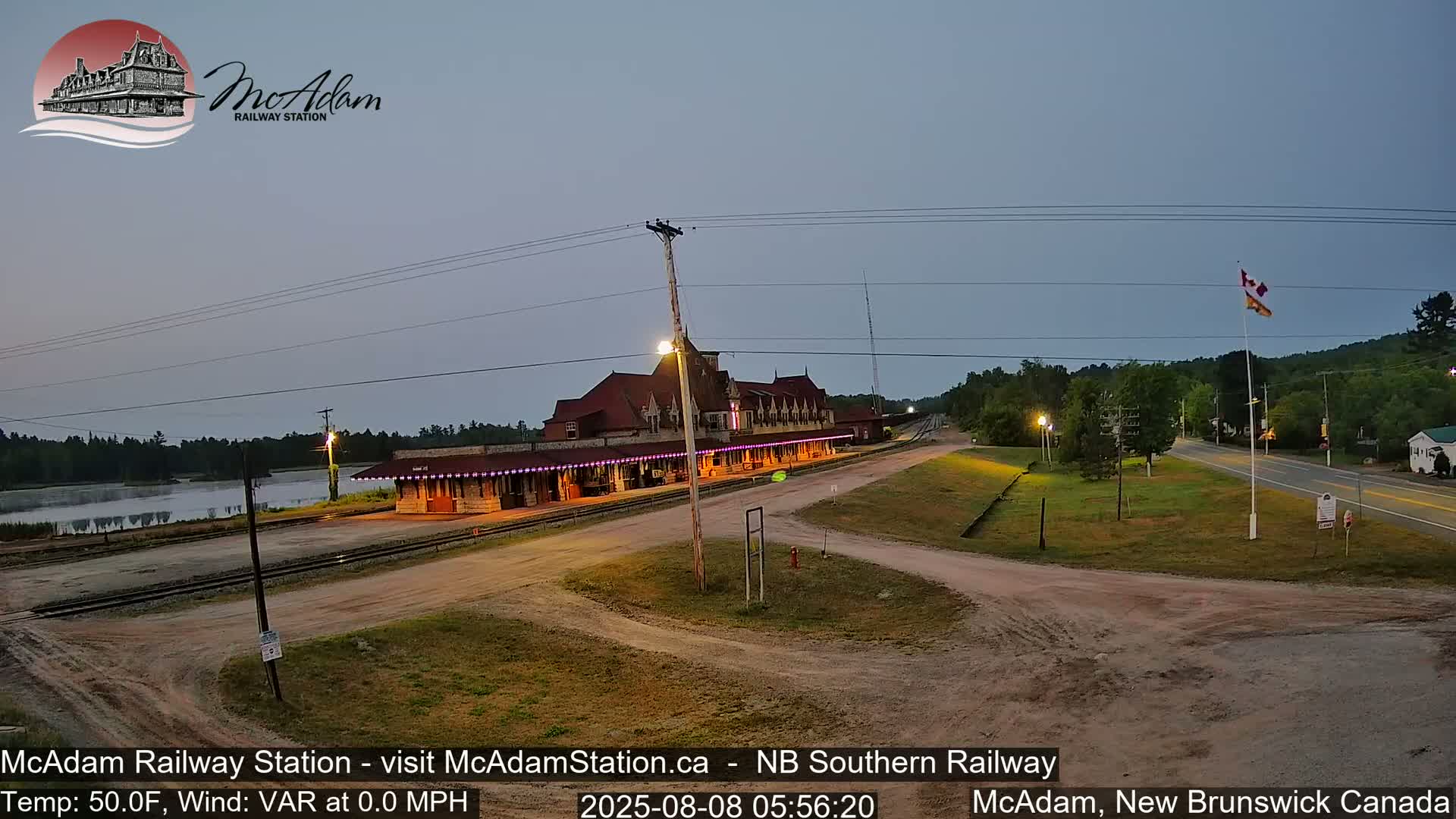 McAdam Railway Station Live Cam - McAdam, York, New Brunswick, Canada