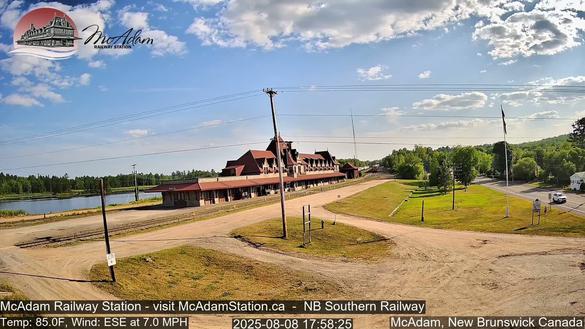 McAdam Railway Station Live Cam - McAdam, York, New Brunswick, Canada