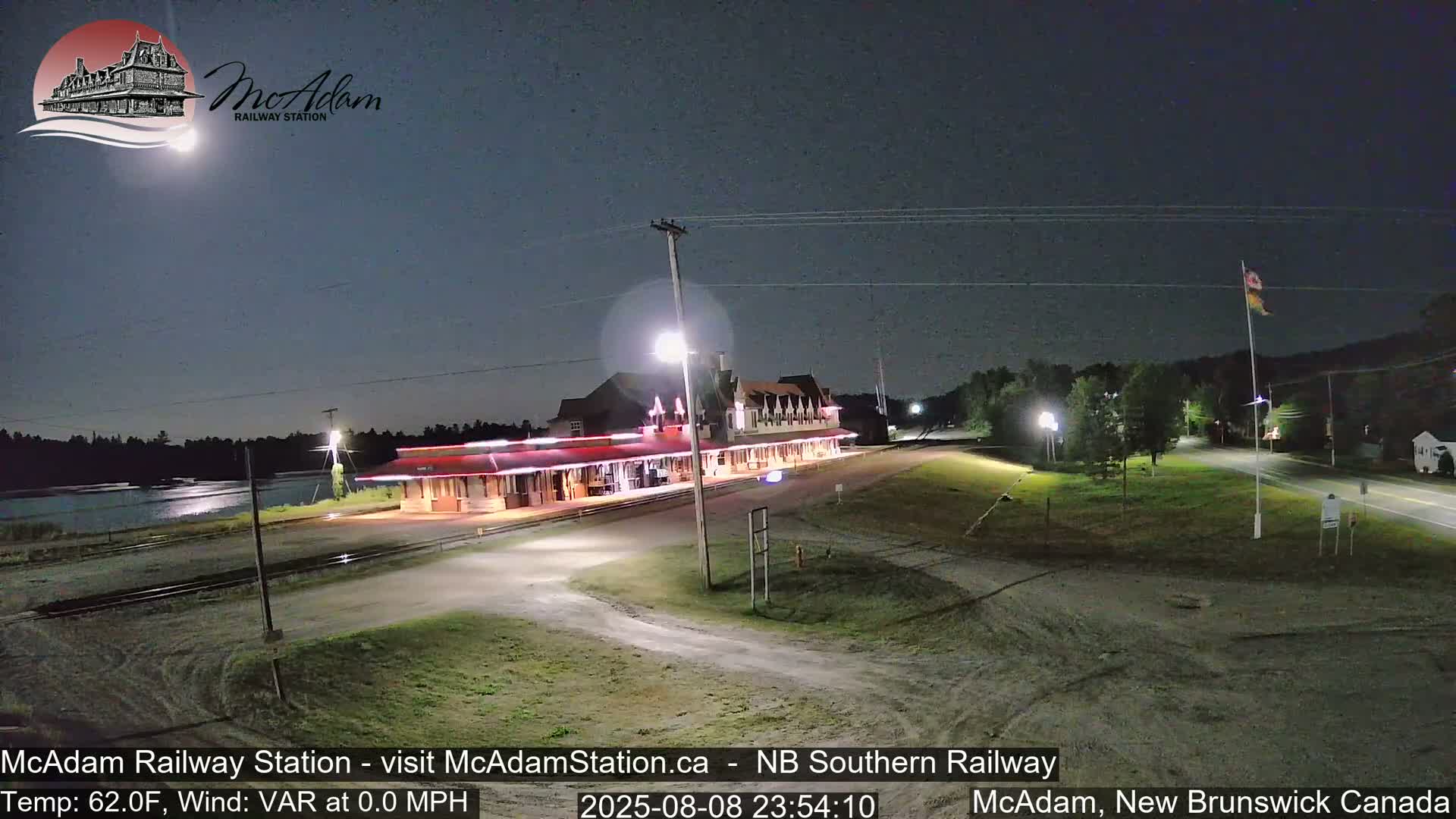 McAdam Railway Station Live Cam - McAdam, York, New Brunswick, Canada