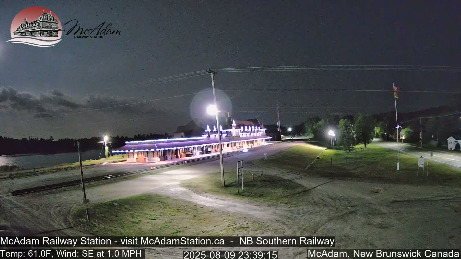 McAdam Railway Station Live Cam - McAdam, York, New Brunswick, Canada