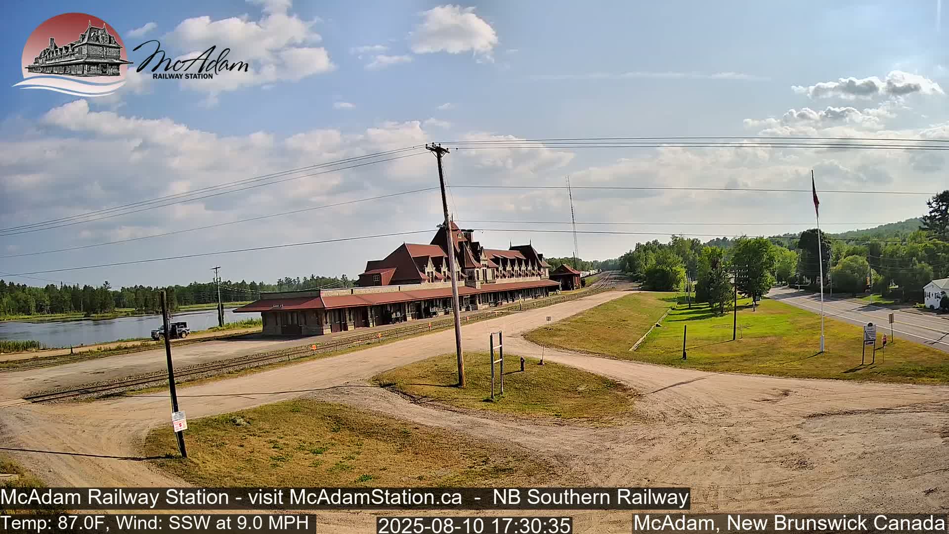 McAdam Railway Station Live Cam - McAdam, York, New Brunswick, Canada