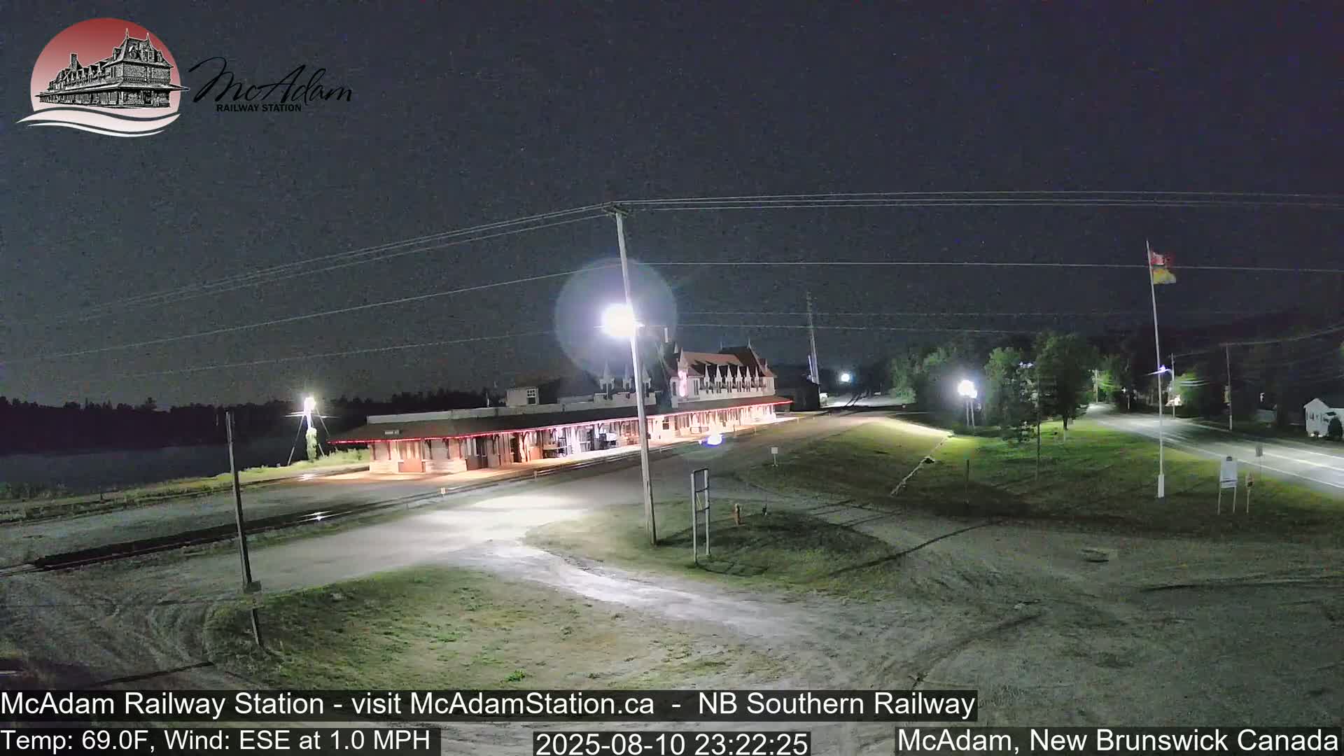 McAdam Railway Station Live Cam - McAdam, York, New Brunswick, Canada